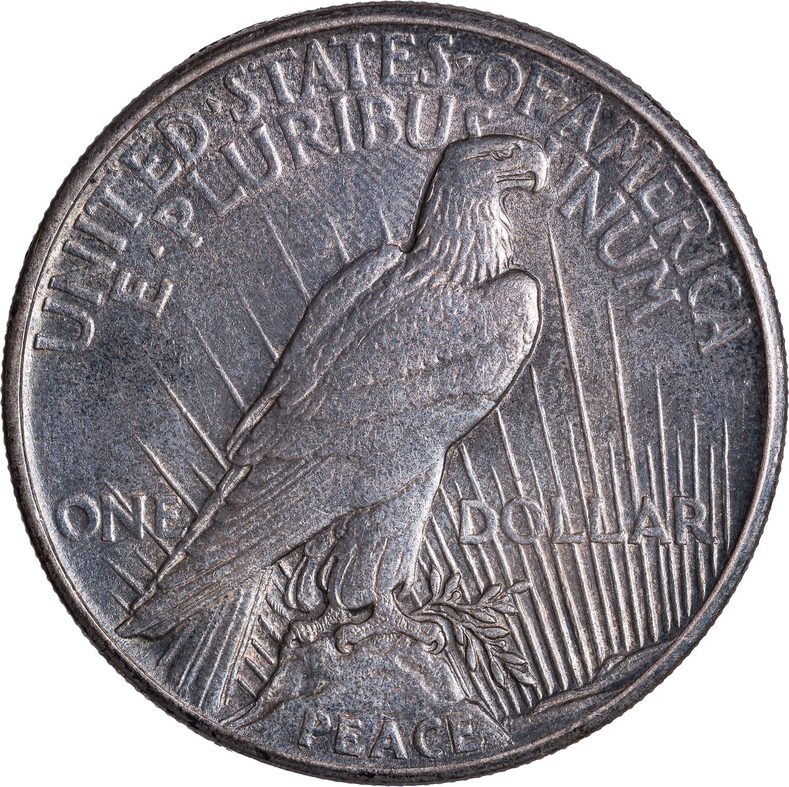 AU-50+ 1921 Peace Dollar - 2
