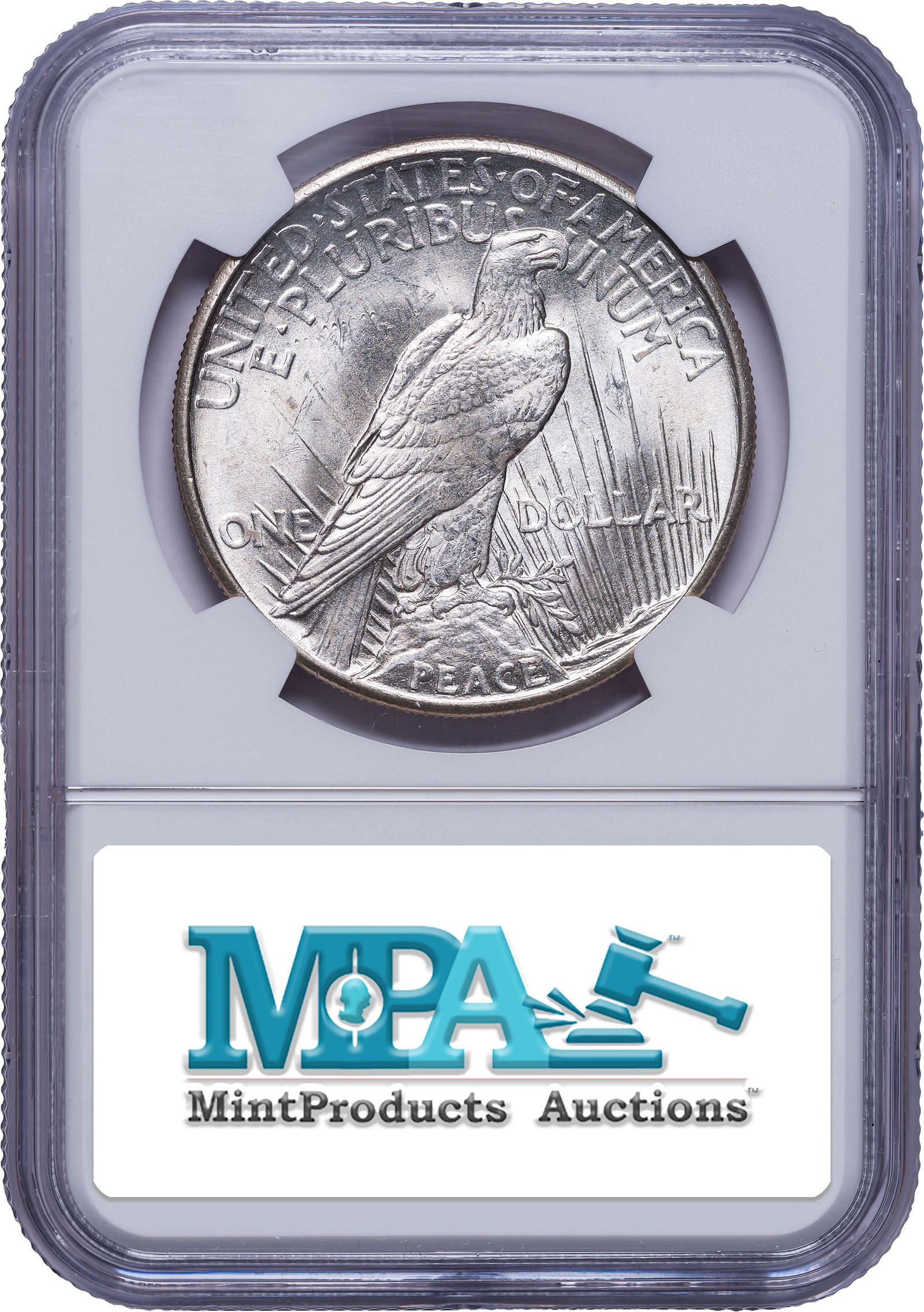 NGC MS-63 1921 Peace Dollar - 2