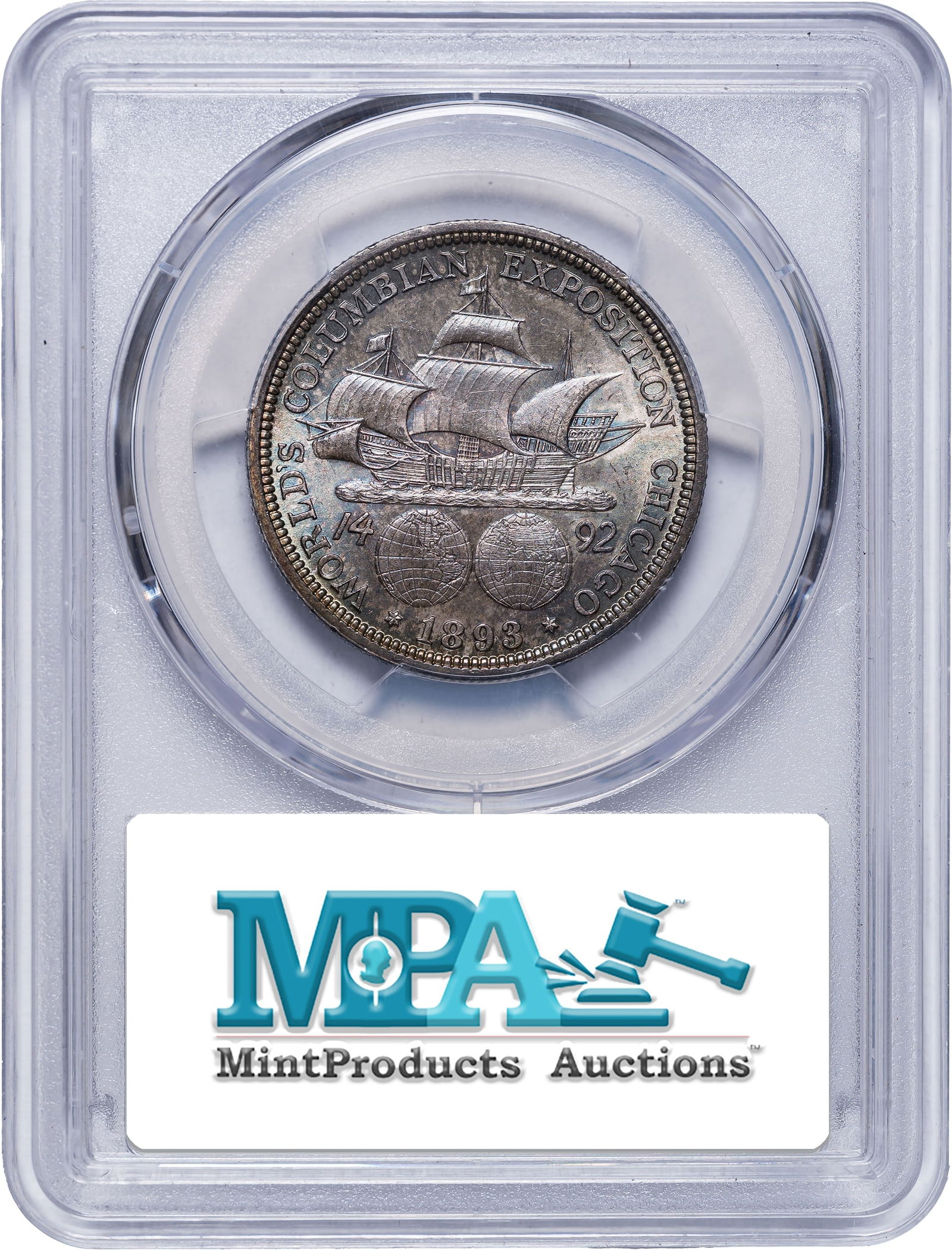 PCGS MS-64 Toned 1893 Columbian Expo Half Dollar - 2