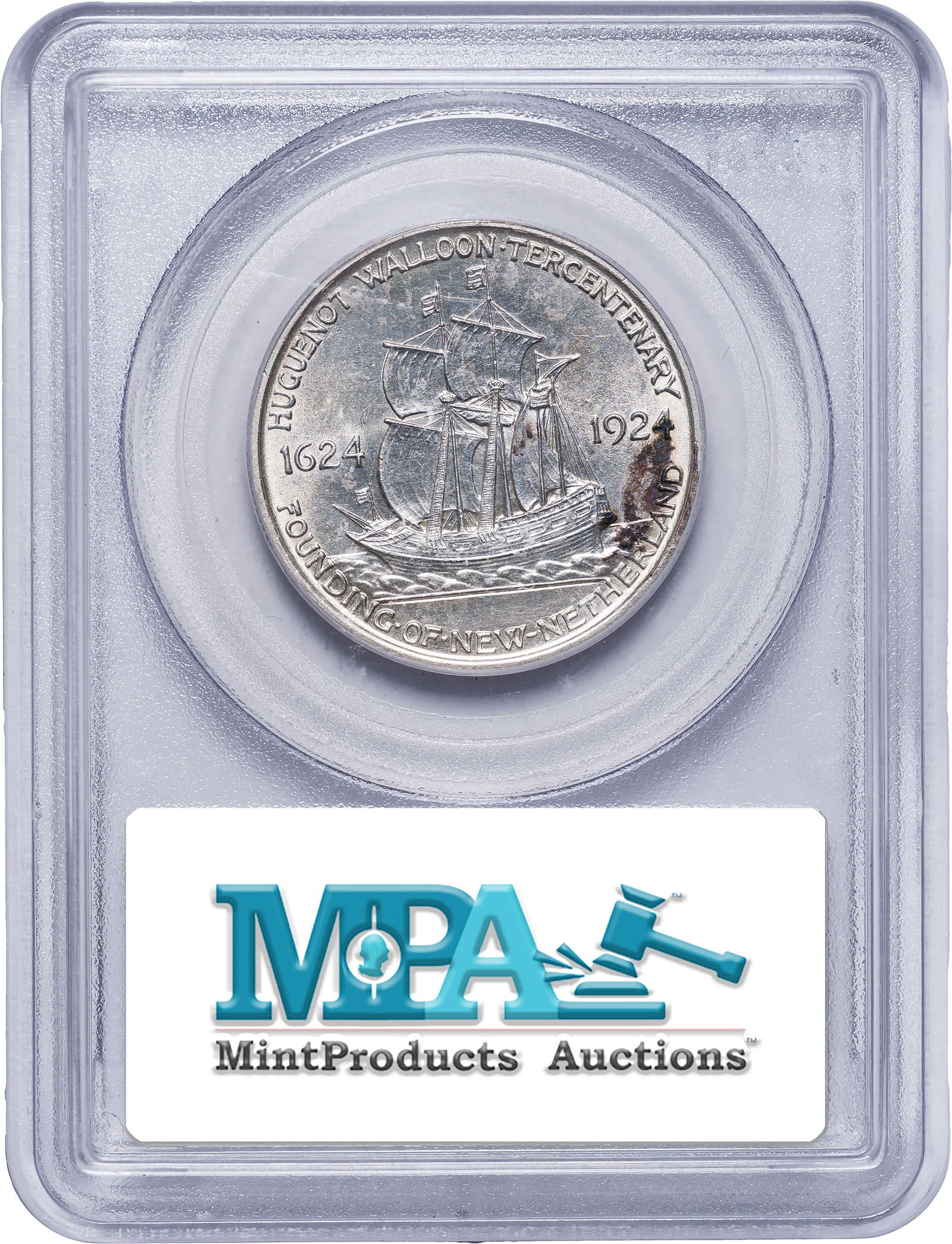 PCGS MS-63 1924 Huguenot Half Dollar - 2