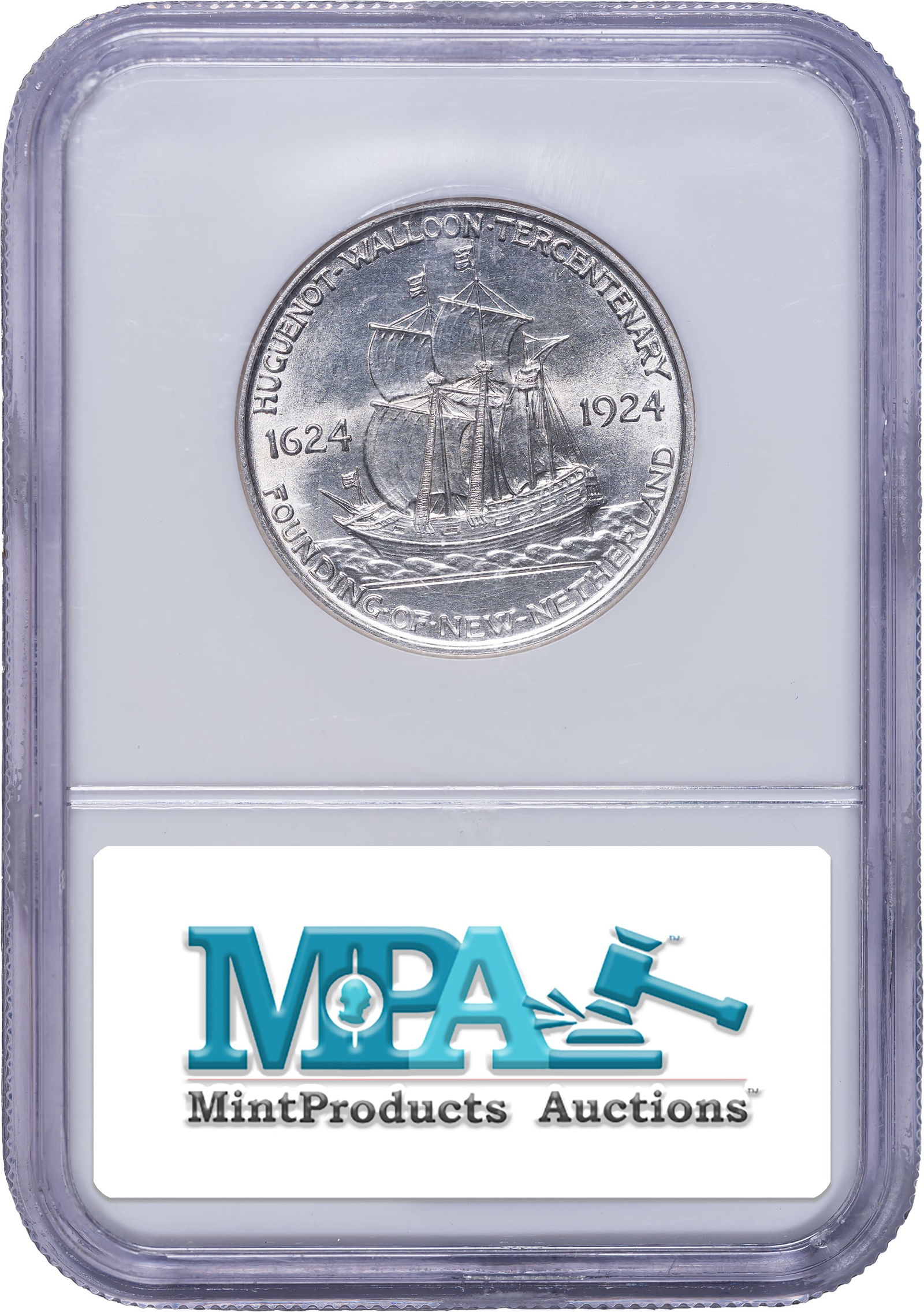 NGC MS-65 1924 Huguenot Half Dollar - 2