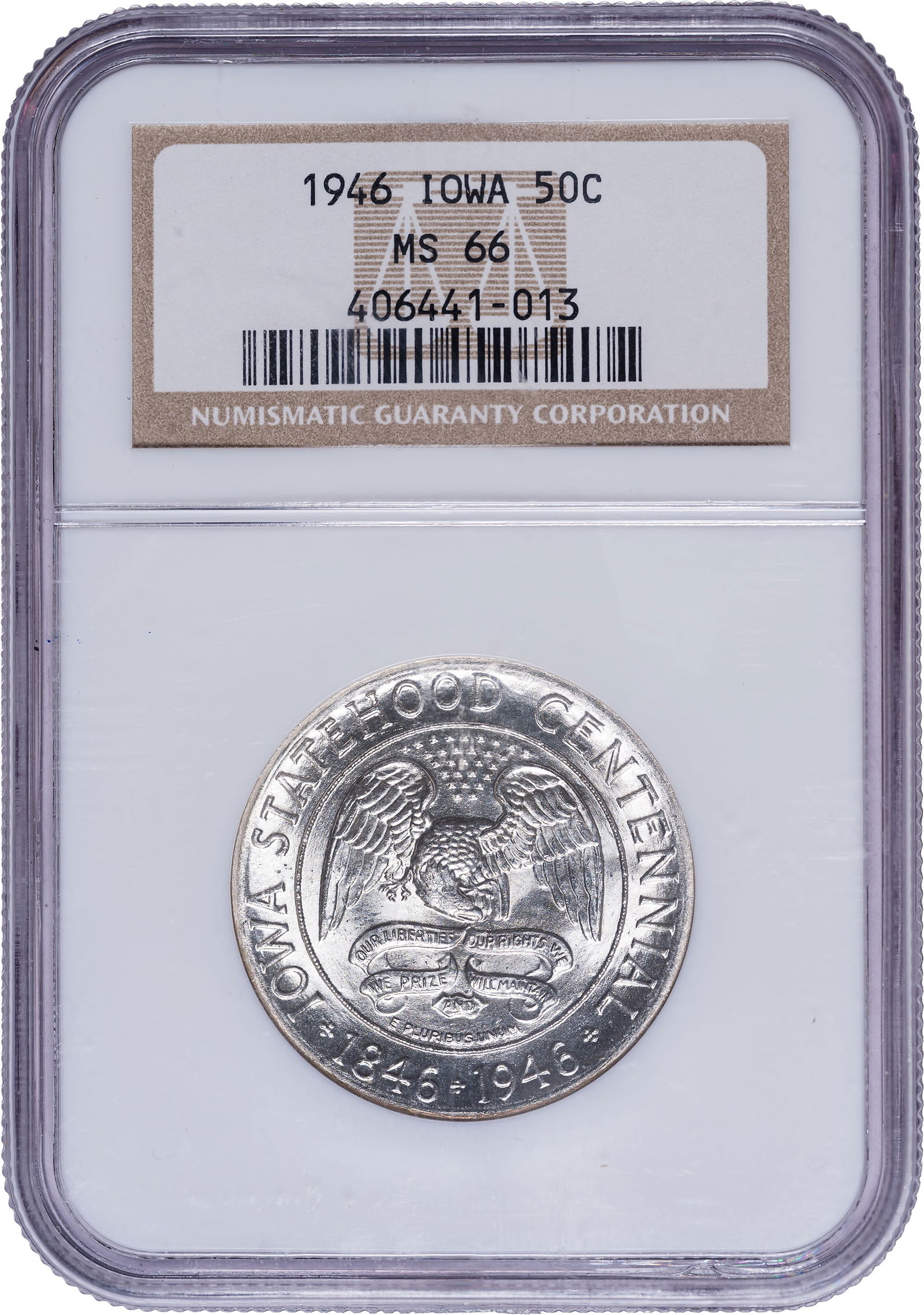 NGC MS-66 1946 Iowa Half Dollar (1 of 2)