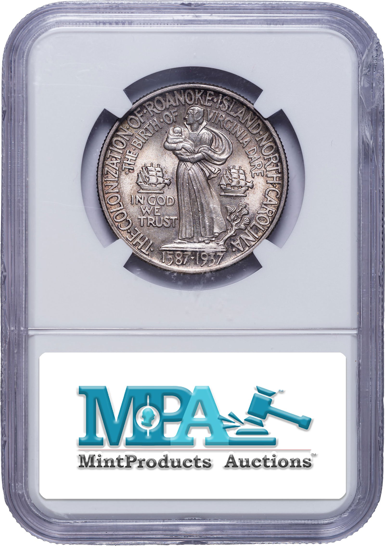 NGC MS-65 1937 Roanoke Half Dollar - 2