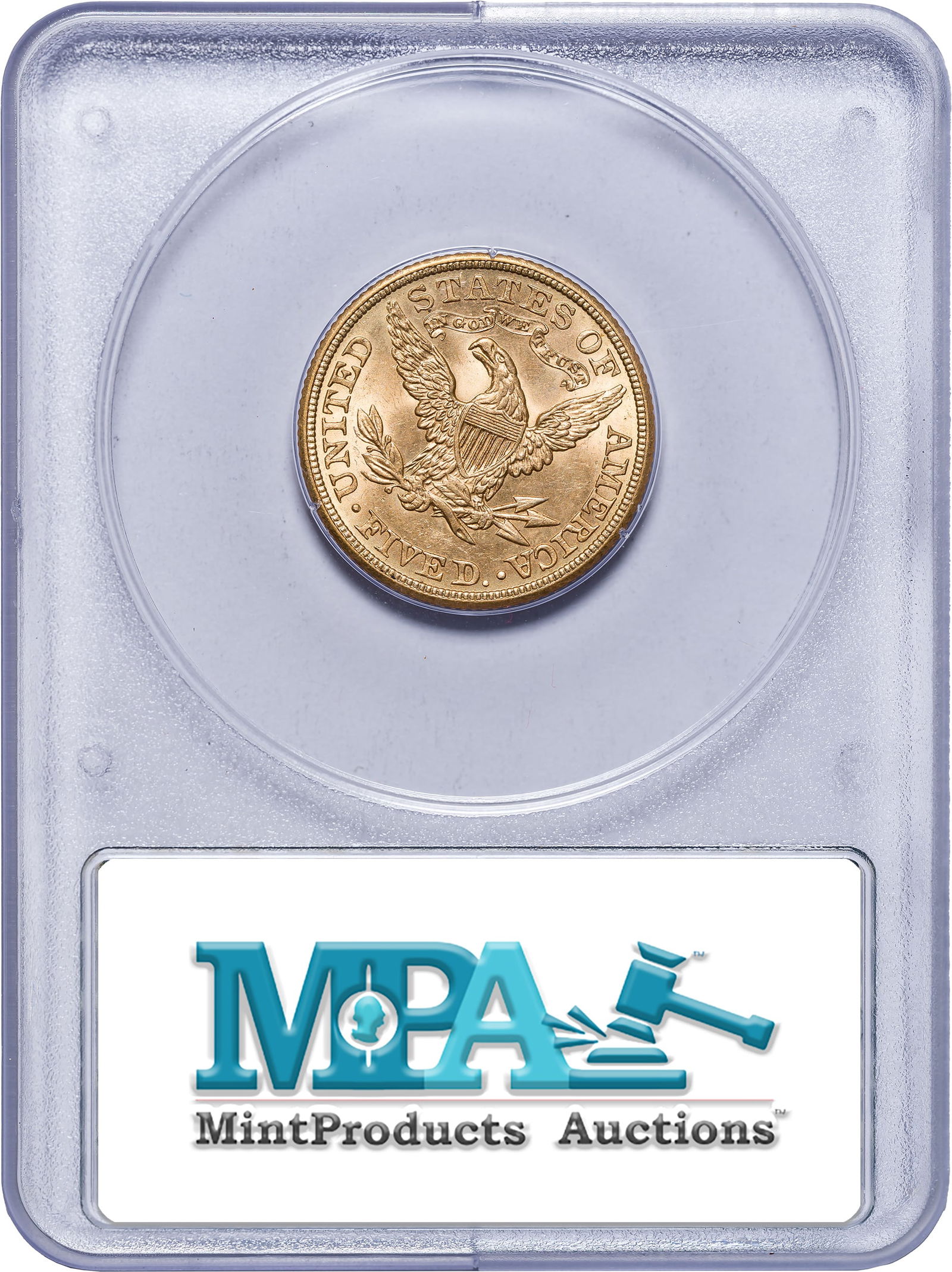 PCGS MS-62 Rattler 1907 $5 Gold Liberty - 2