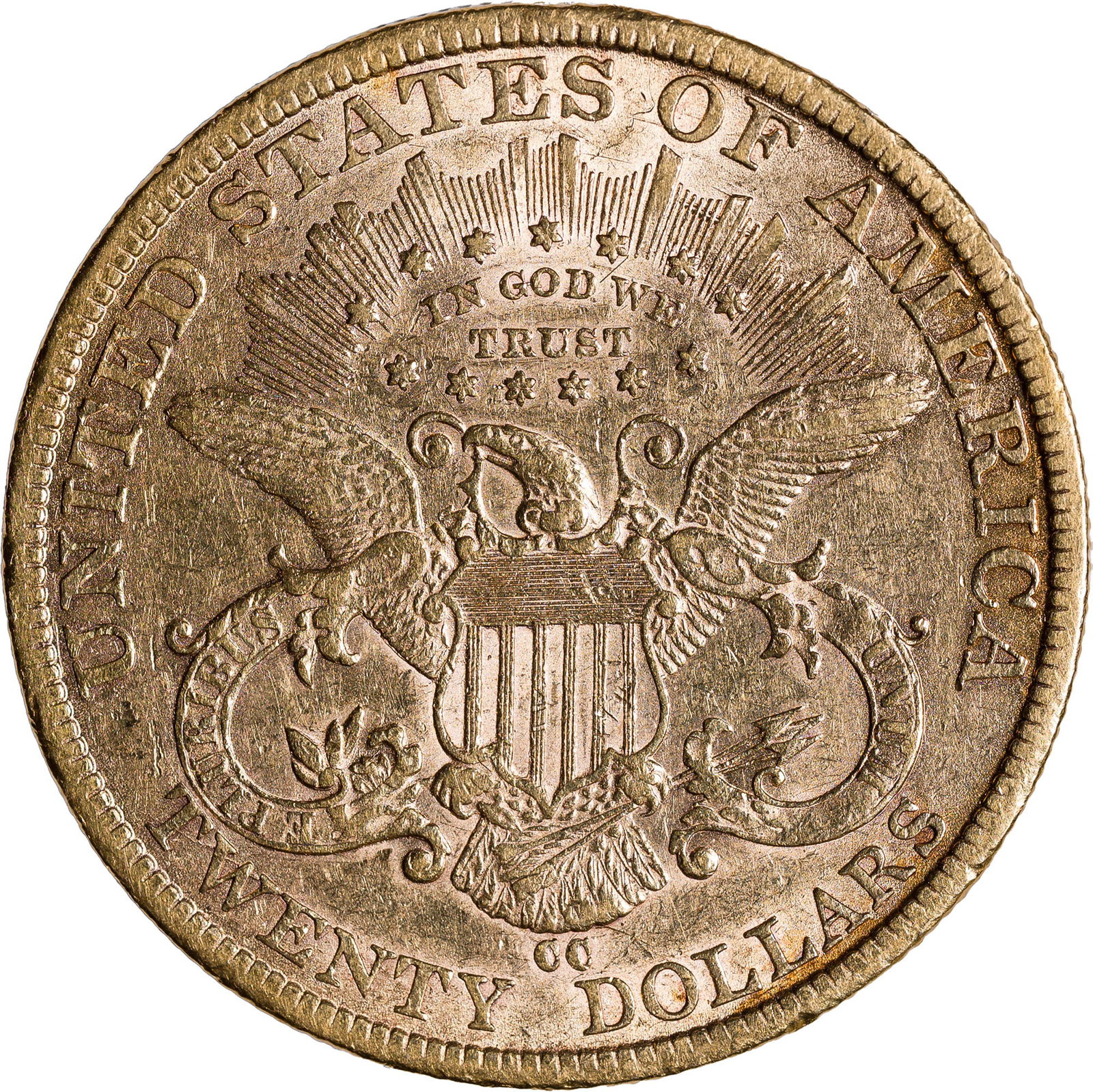 AU-50 1884-CC $20 Gold Liberty - 2