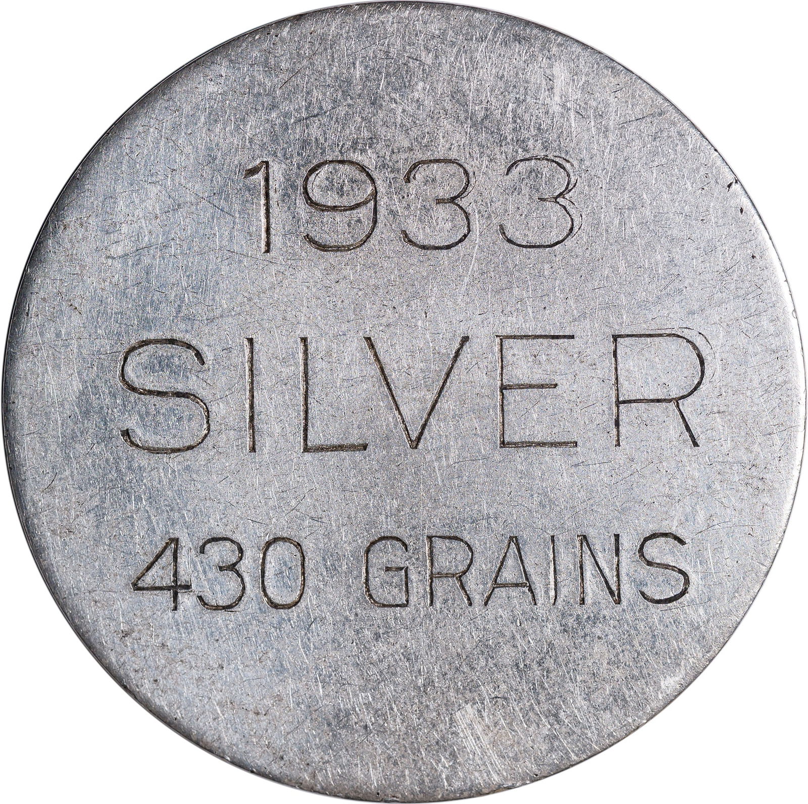 AU-50 1933 Pedley Ryan Dollar: HK-825. Denver. 430 Grains of silver.
