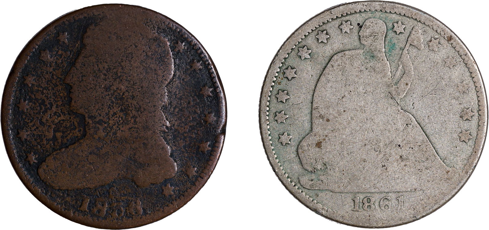 Struck Counterfeit Half Dollar Duo (1 of 2)