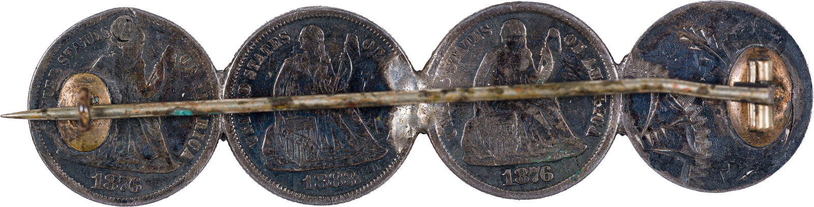 Love Token Seated Dime Pinback Bar - 2