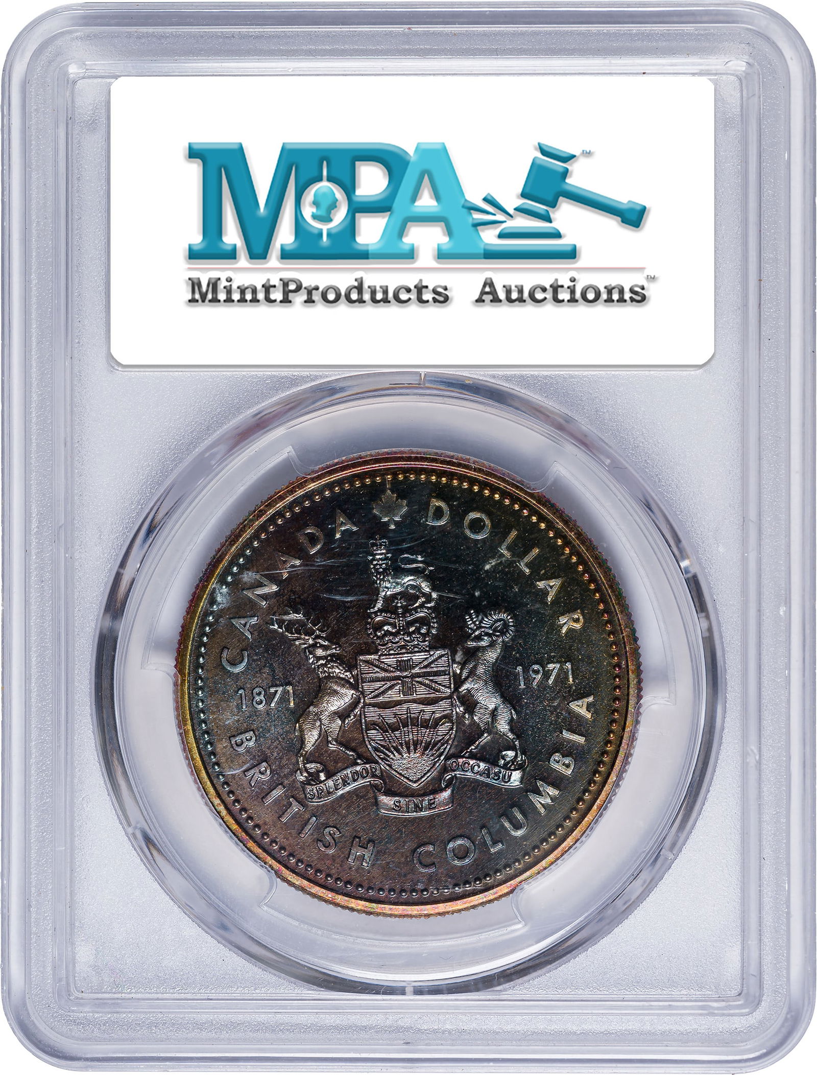 Canada. PCGS Toned Specimen-67 1971 Dollar - 2