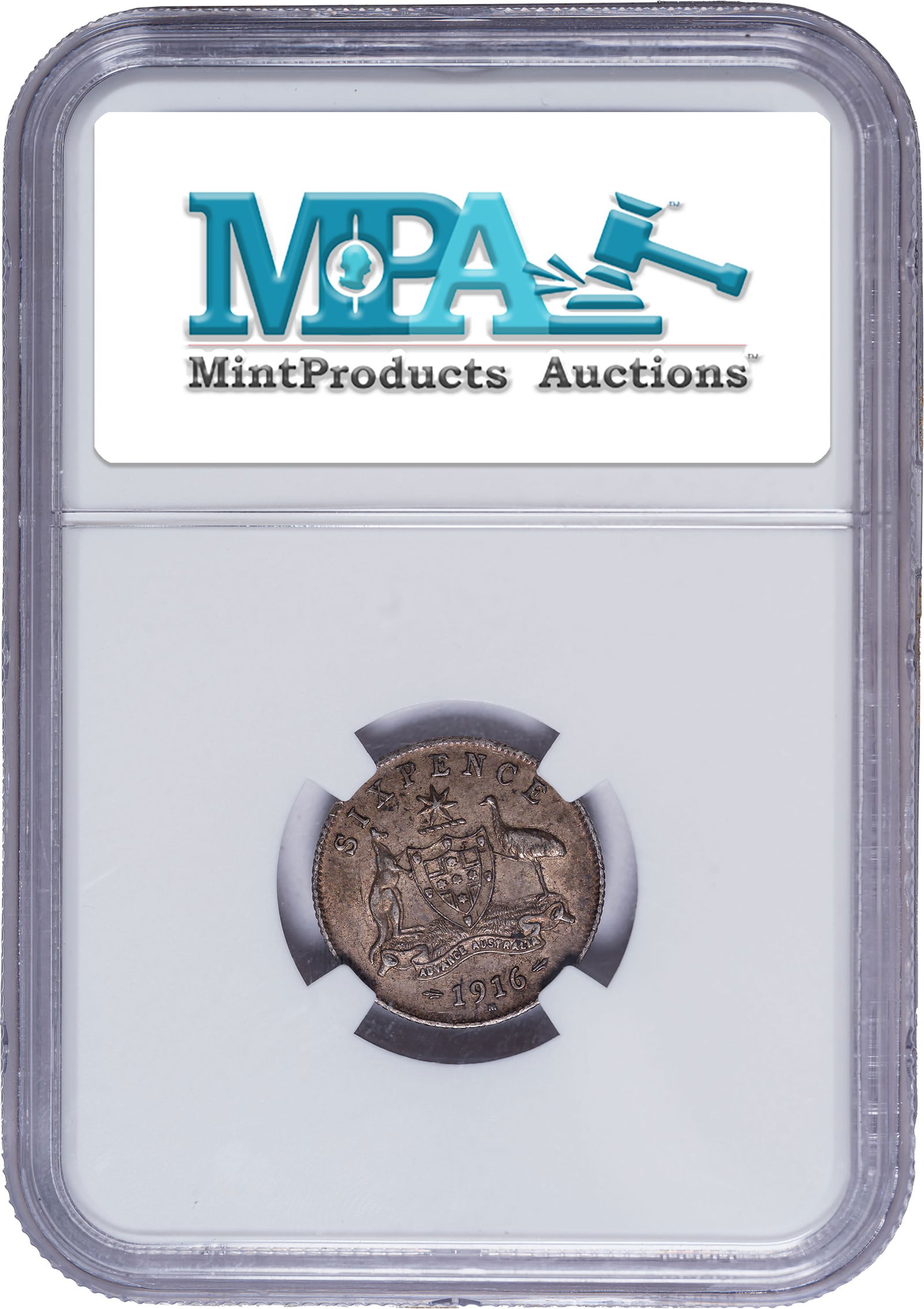Australia. NGC EF-45 1916-M Sixpence - 2