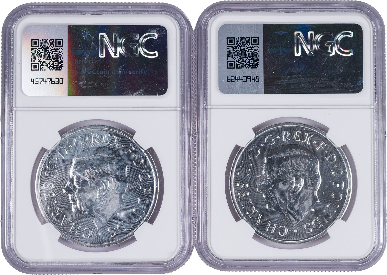 Gr. Britian. NGC Gem UNC 2024 Silver Britannia Pair - 2
