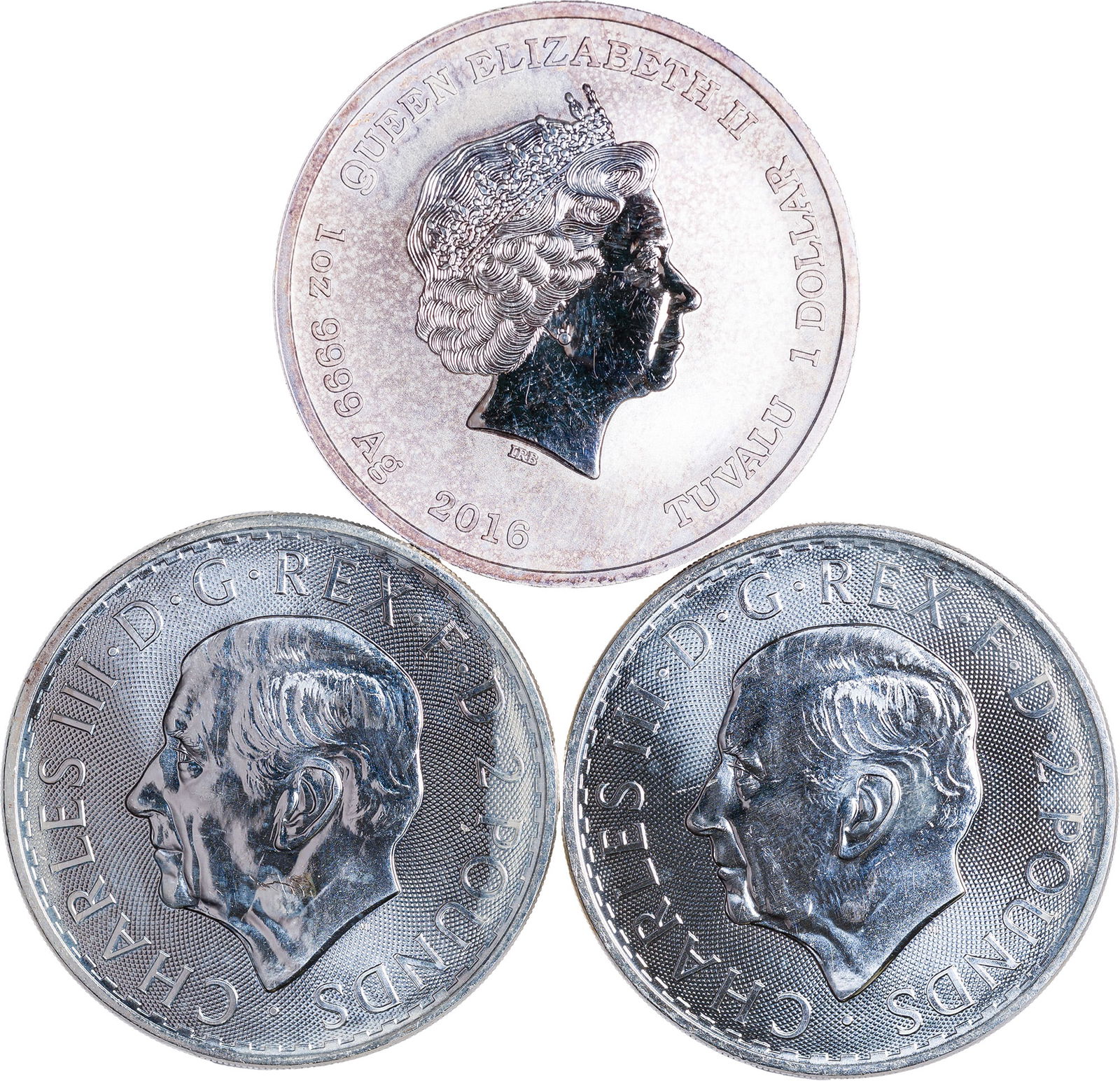 3 Pcs One Ounce World Silver Issues - 2