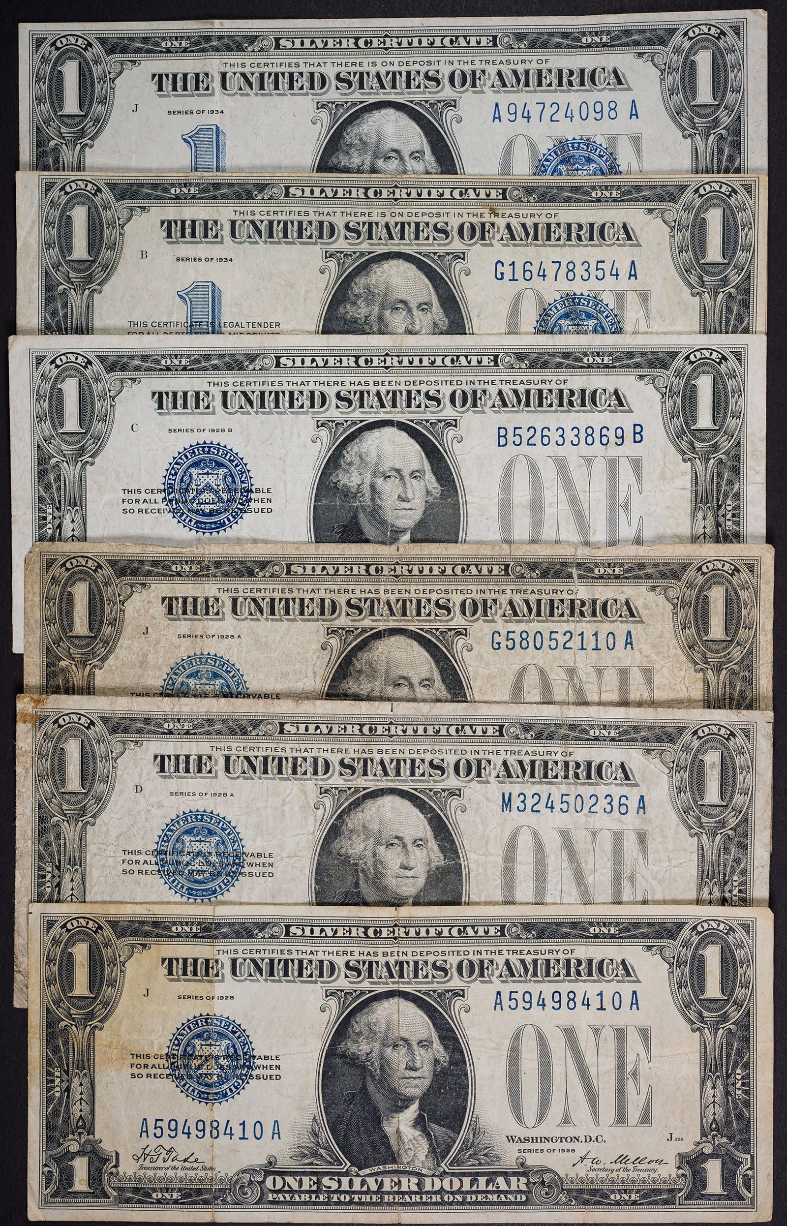 Fine to VF Funny Back $1 Group (1 of 1)