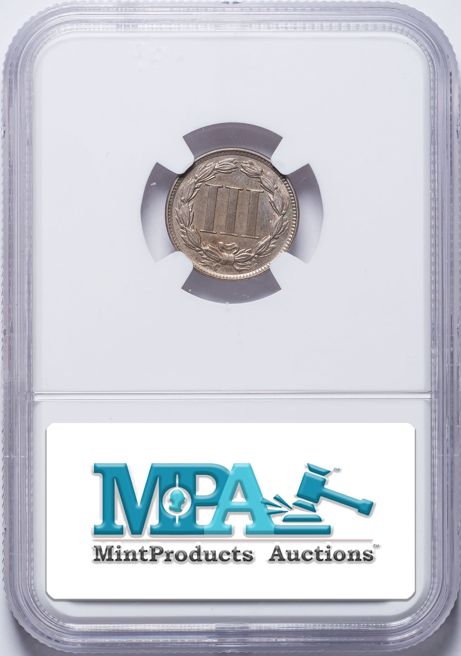 NGC MS-61 1872 Nickel Three-Cents - 2