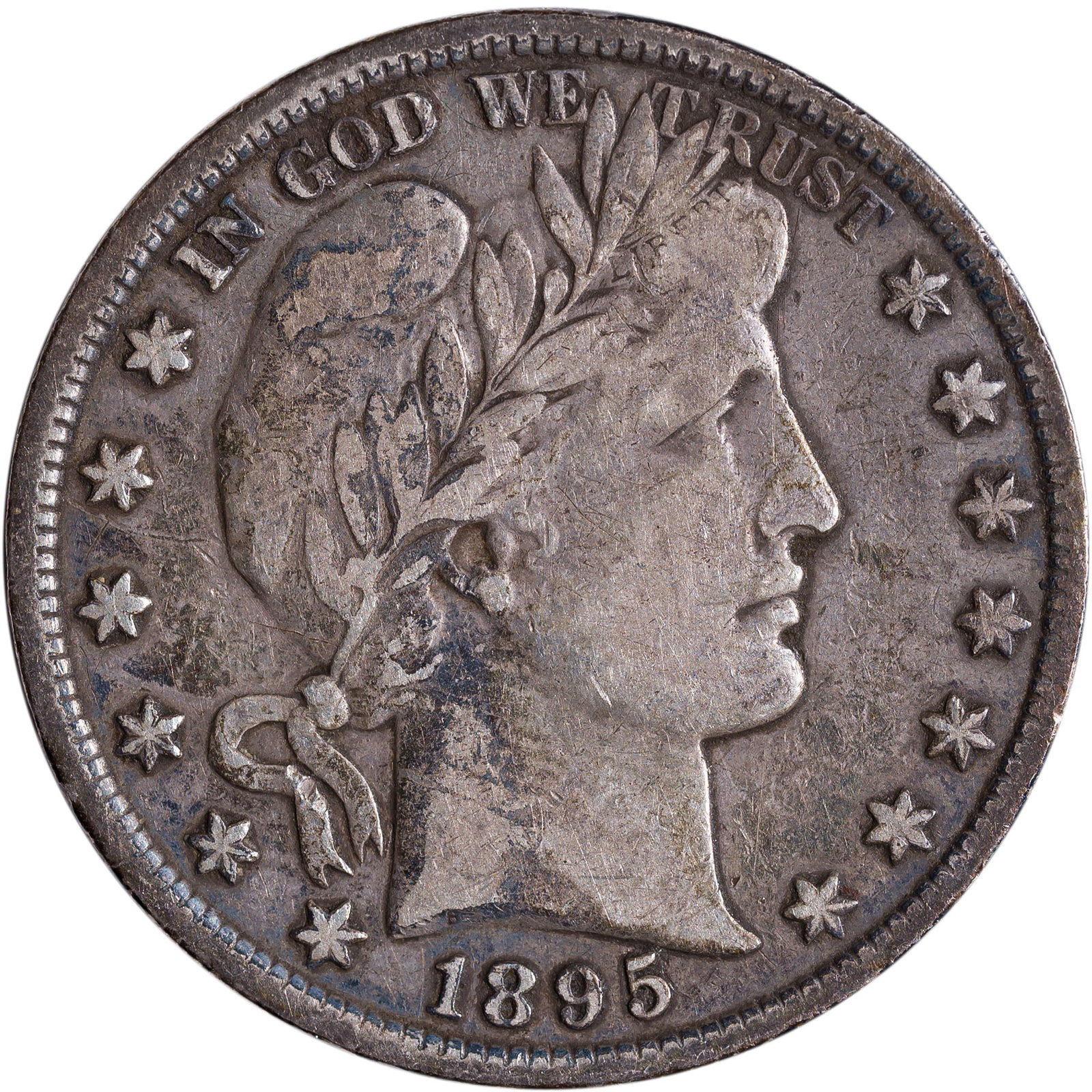 VF-20 1895 Barber Half Dollar: Original and nice.