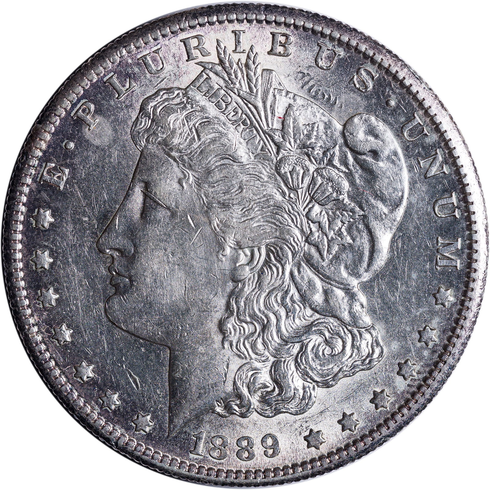 AU-58 Details 1889-S Morgan Dollar (1 of 2)