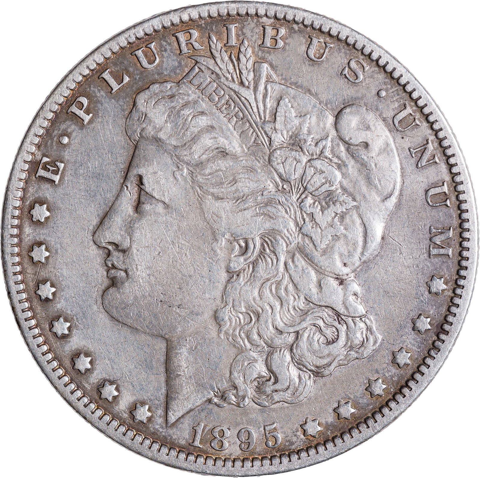 VF to EF Details 1895-O Morgan Dollar: Cleaned at some point, now recovering in pleasing golden tones. Devoid of consequential marks.