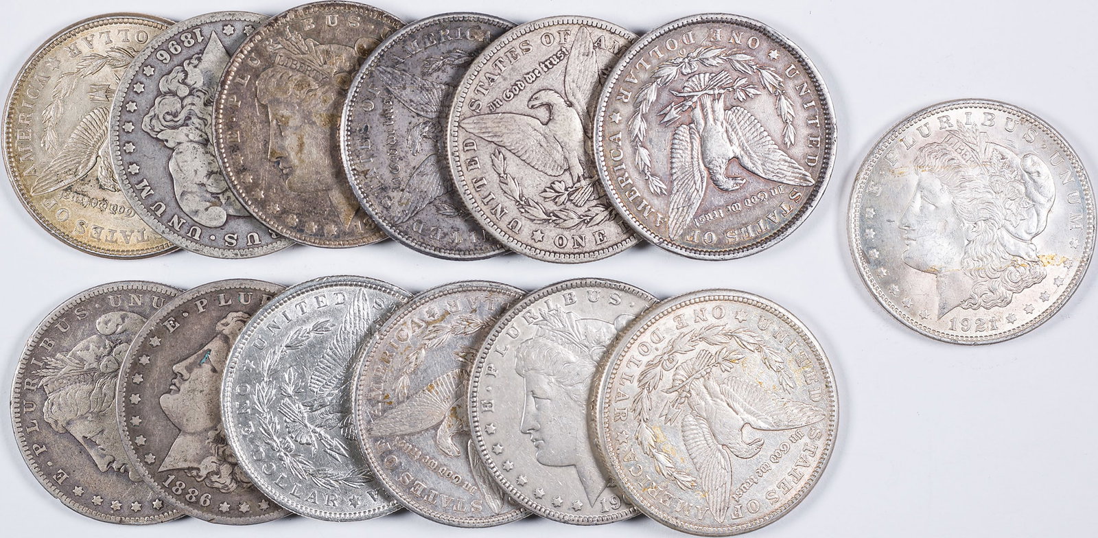 13 Pieces Ave Circ Morgan Dollars (1 of 1)