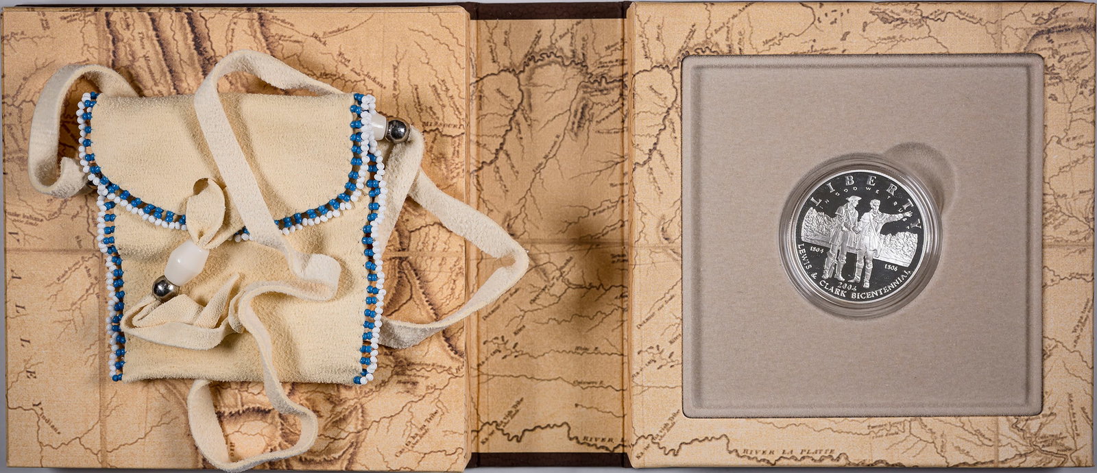 2004 Lewis & Clark Proof Dollar and Pouch Set (1 of 1)