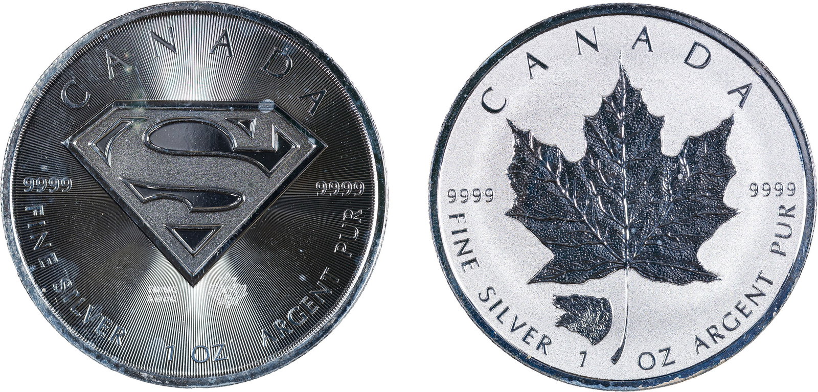 Canada. 2 Better 2016 One Ounce Silver Pieces (1 of 2)