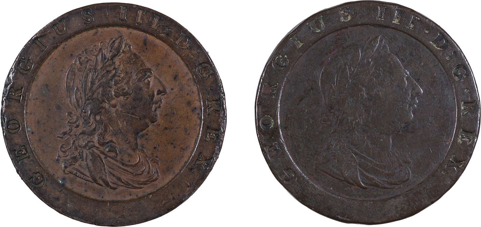 Great Britian. 1797 Two Pence Pair (1 of 2)