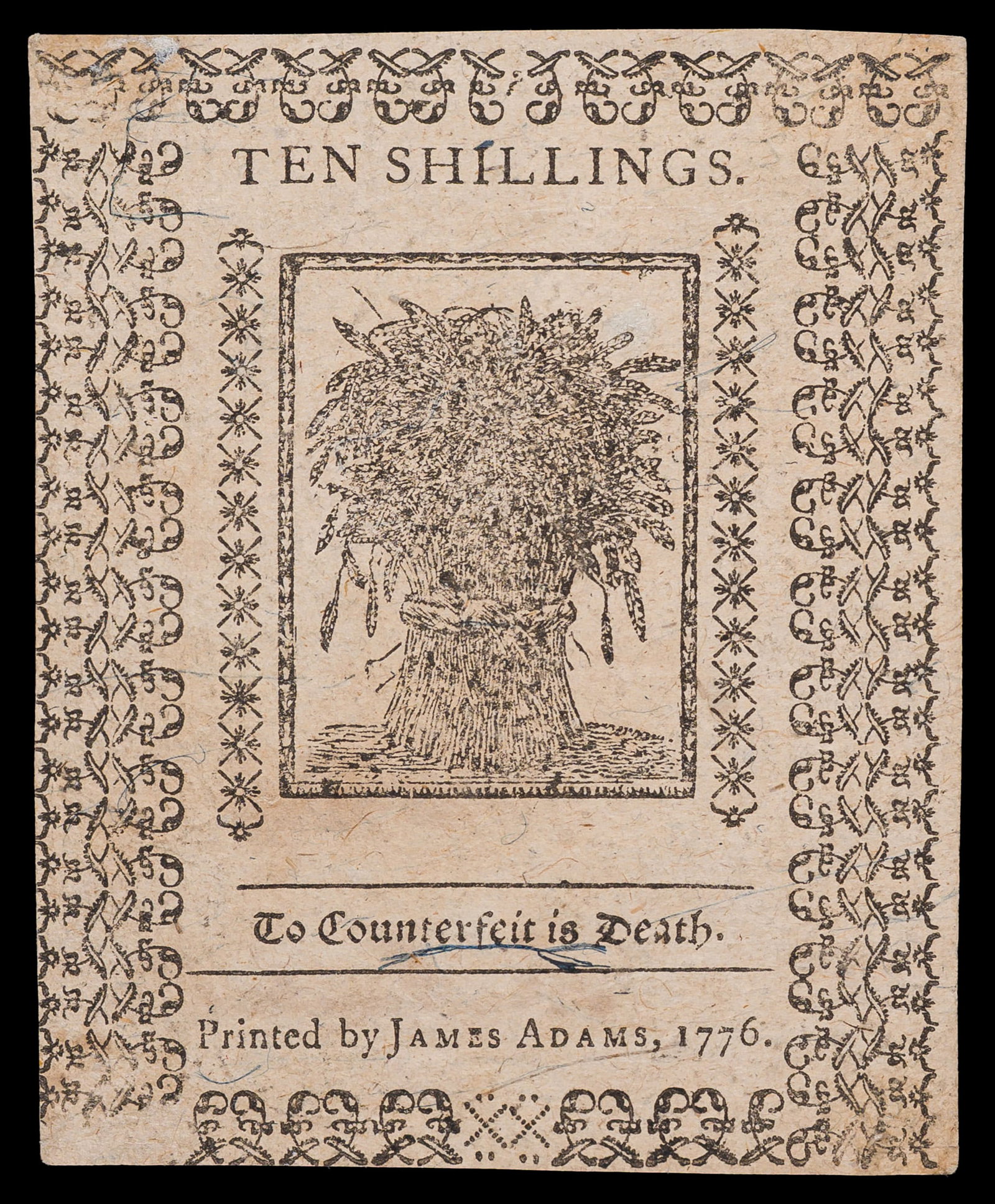 Delaware. AU 1776 10 Shillings Note - 2