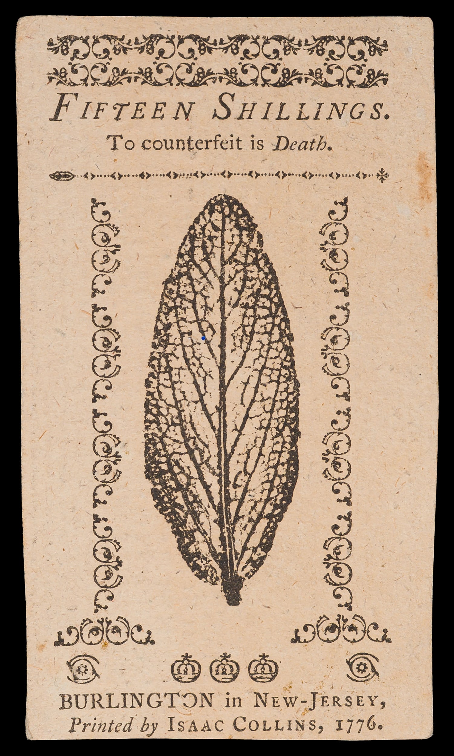 New Jersey. AU 1776 15 Shillings Note - 2