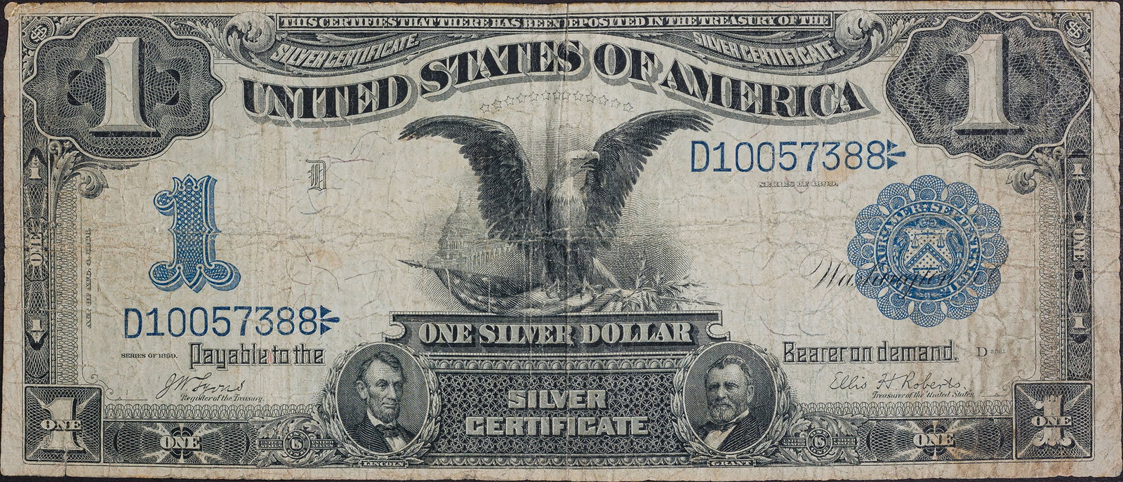 Fine to VF 1899 Black Eagle $1 (1 of 2)