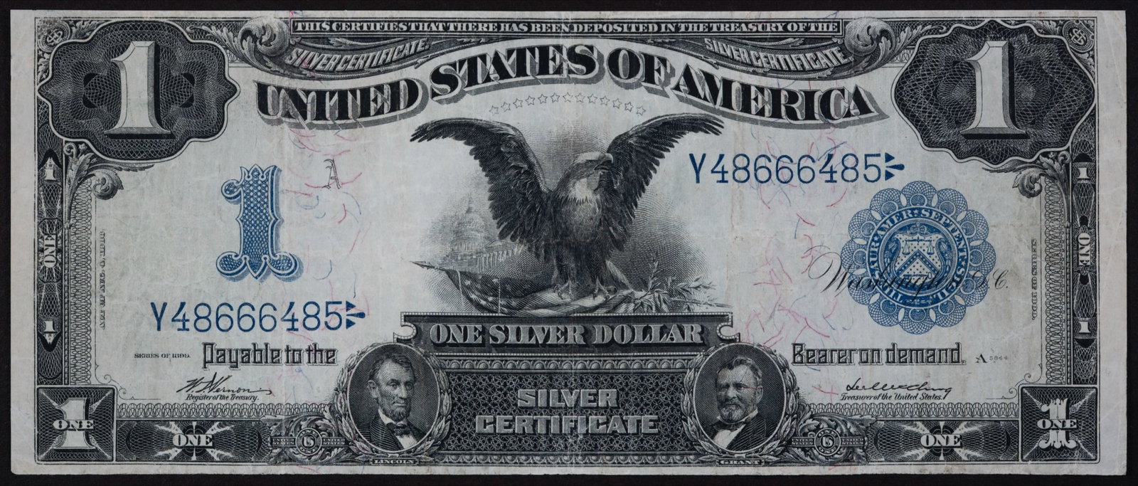 Scarce Fr.229a VF+ 1899 Black Eagle $1 (1 of 2)