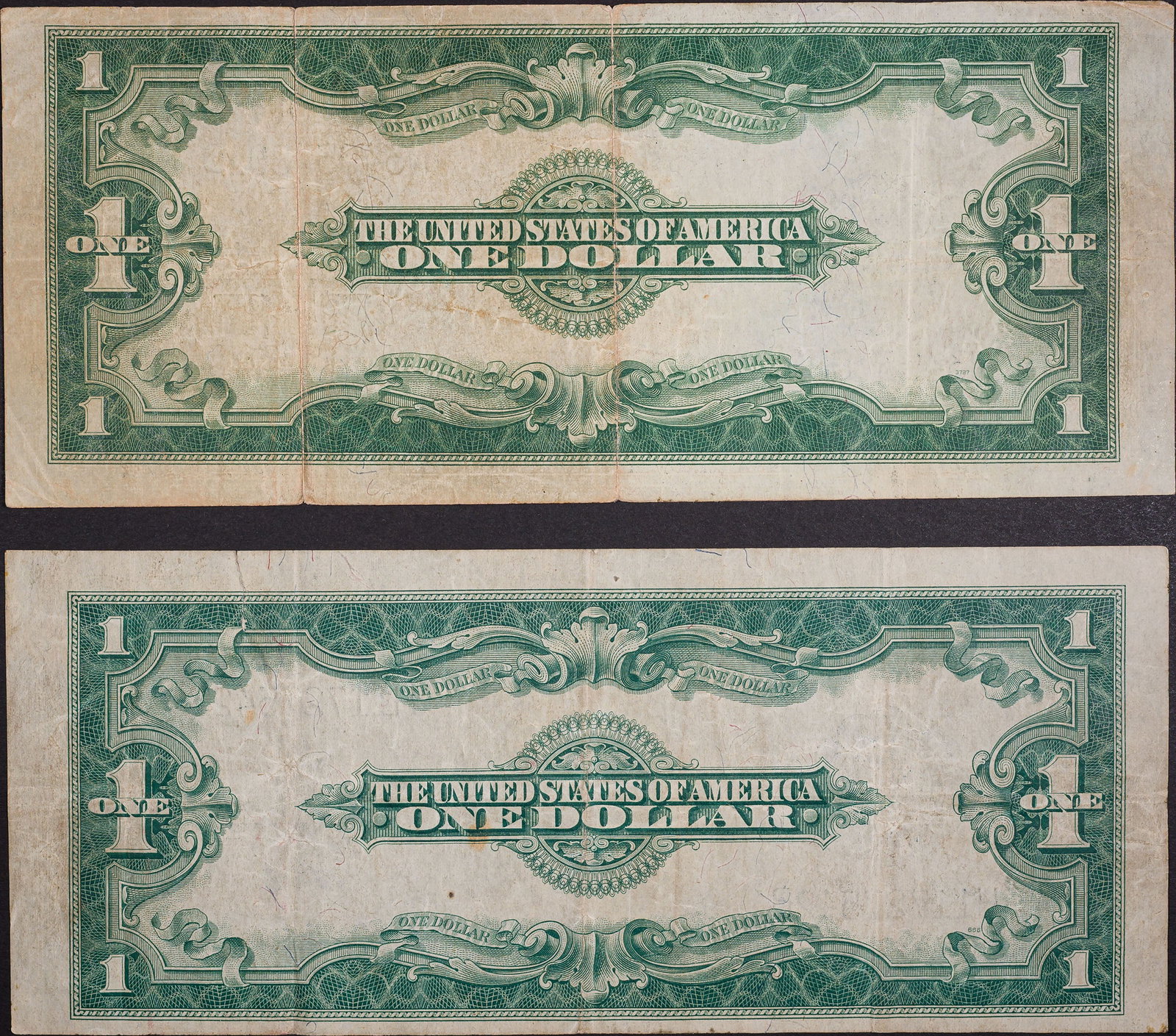 Pair of VF+ 1923 $1 Silver Certificates - 2