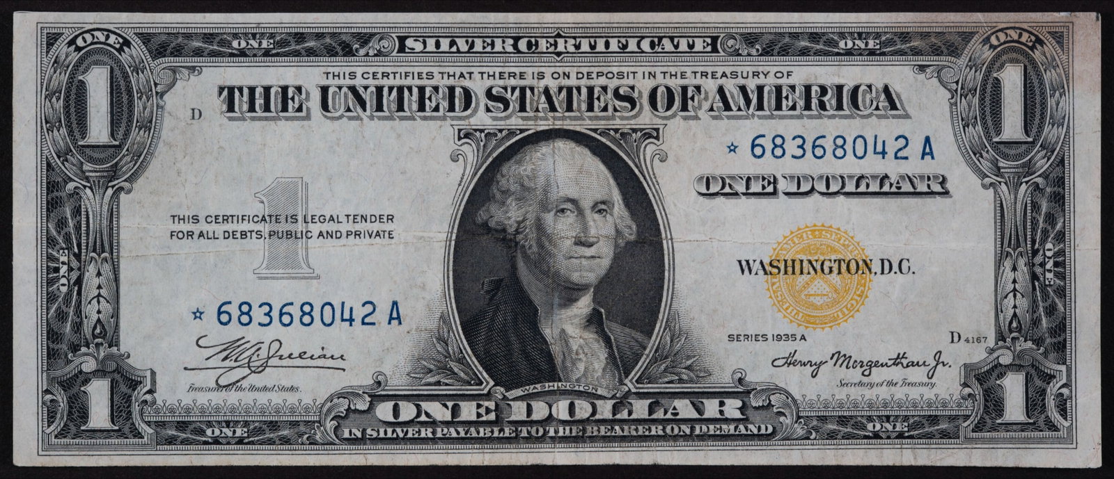 VF 1935-A North Africa Star Note (1 of 2)