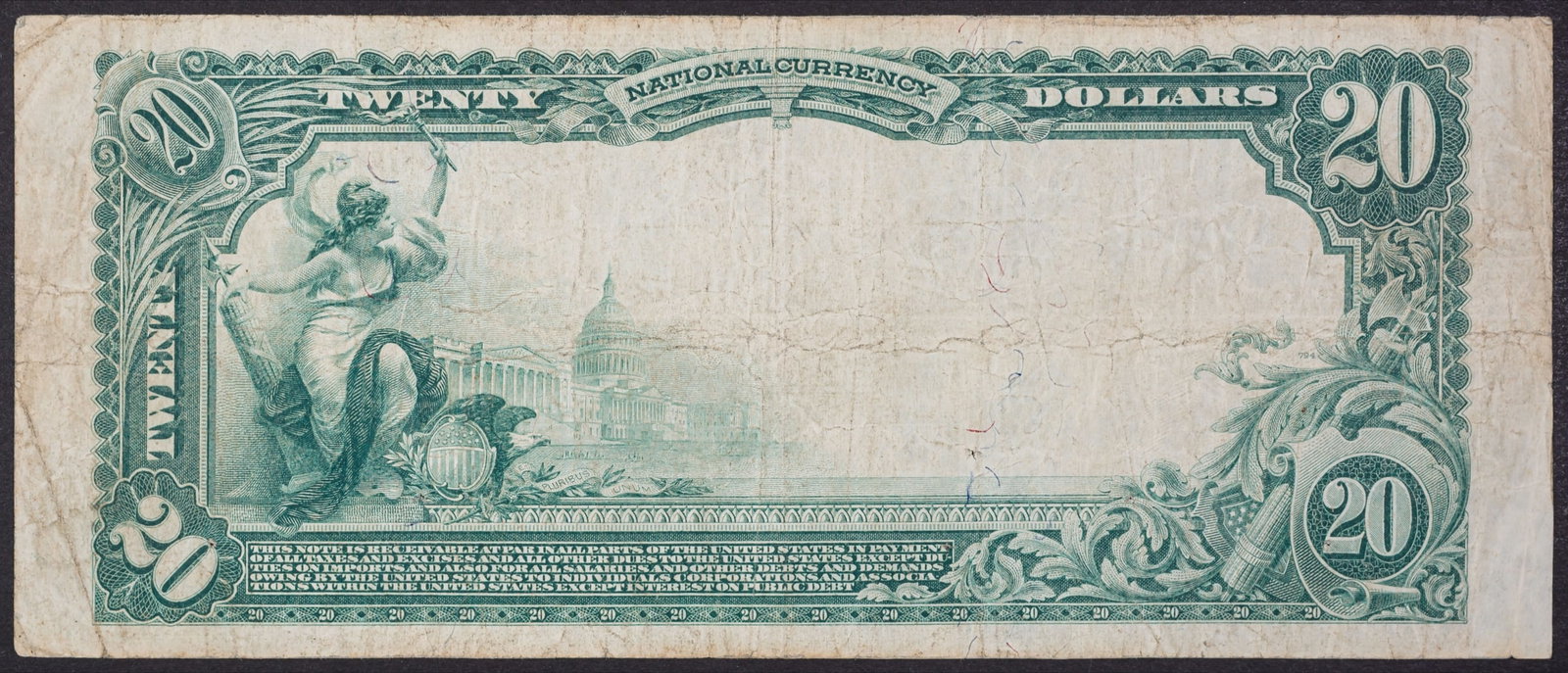 Wisconsin. VF 1902 National Currency $20 - 2