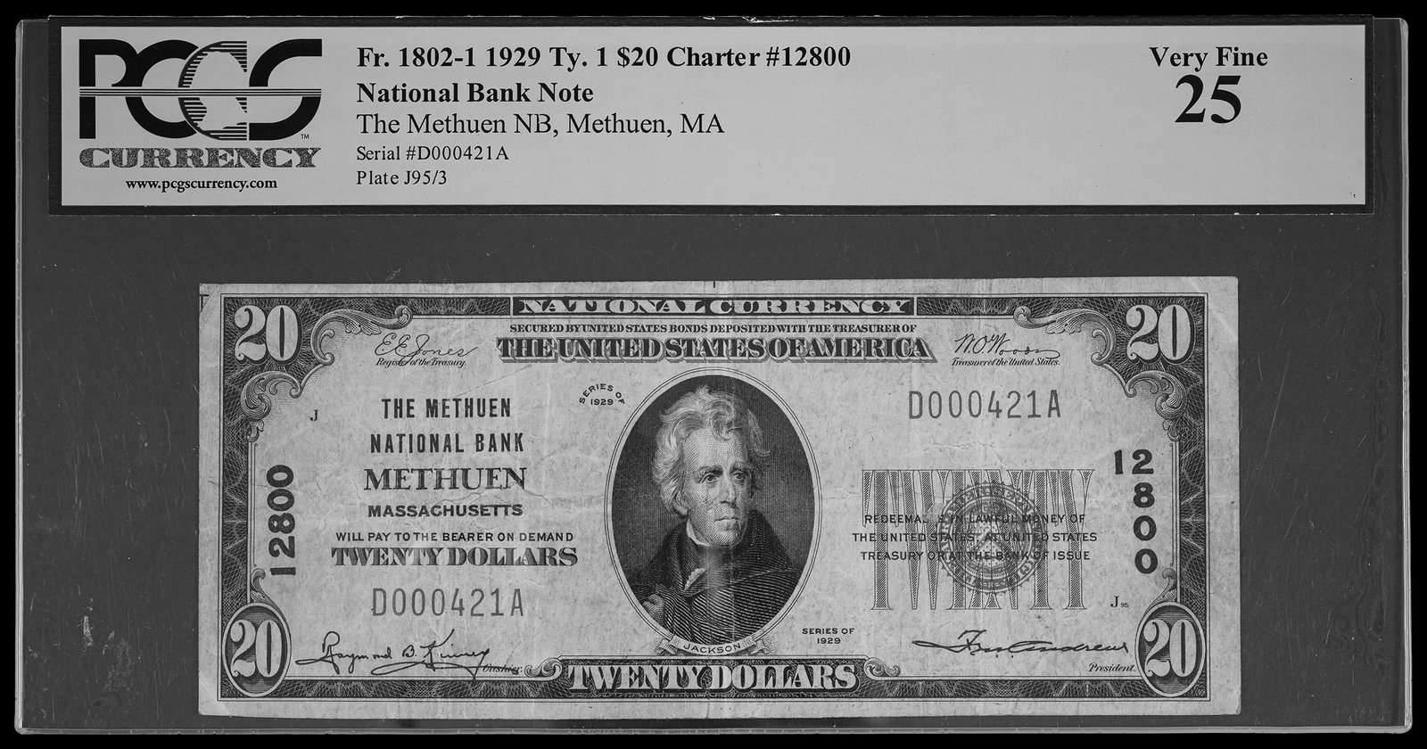 PCGS VF-25 1929 National Currency $20 (1 of 2)