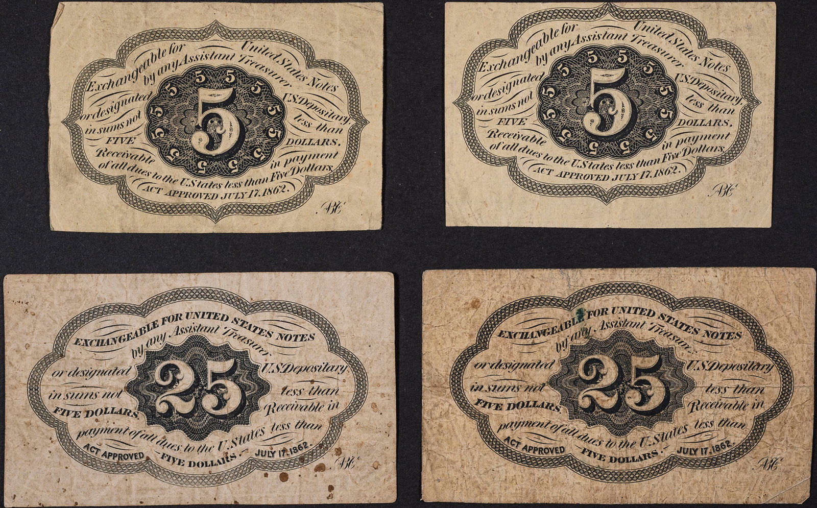 Postage Currency Notes Quartet - 2