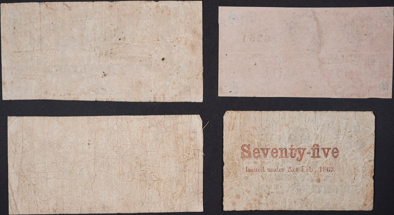 Quartet of Southern States Fractional Currency - 2