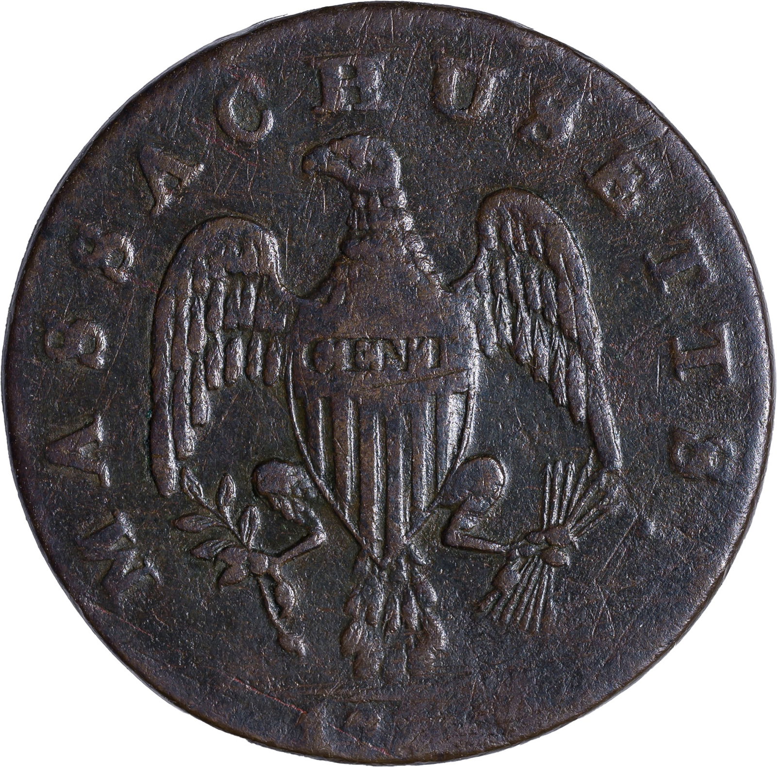 Massachusetts. VF-EF 1787 Cent - 2