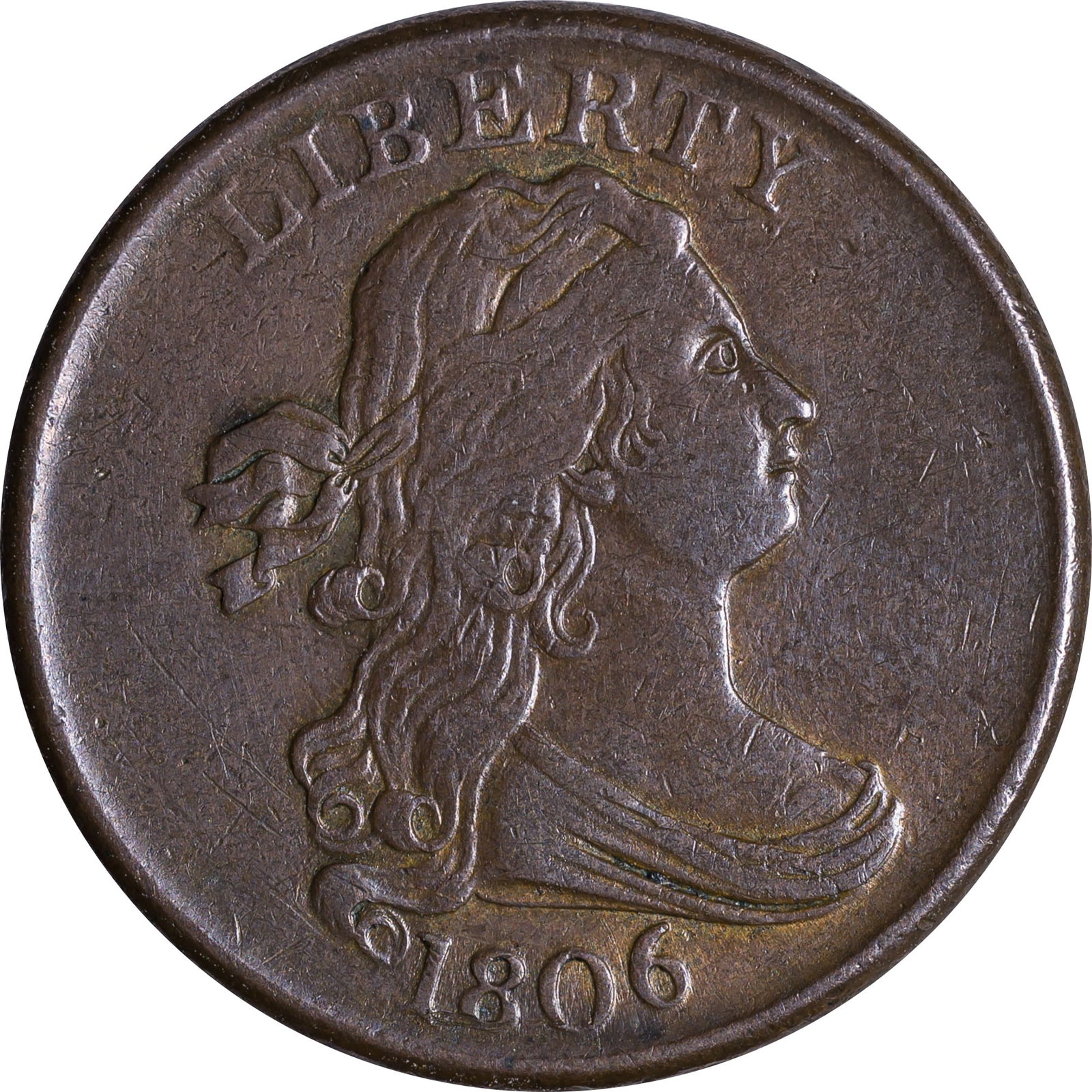 EF-40 1806 Half Cent (1 of 2)