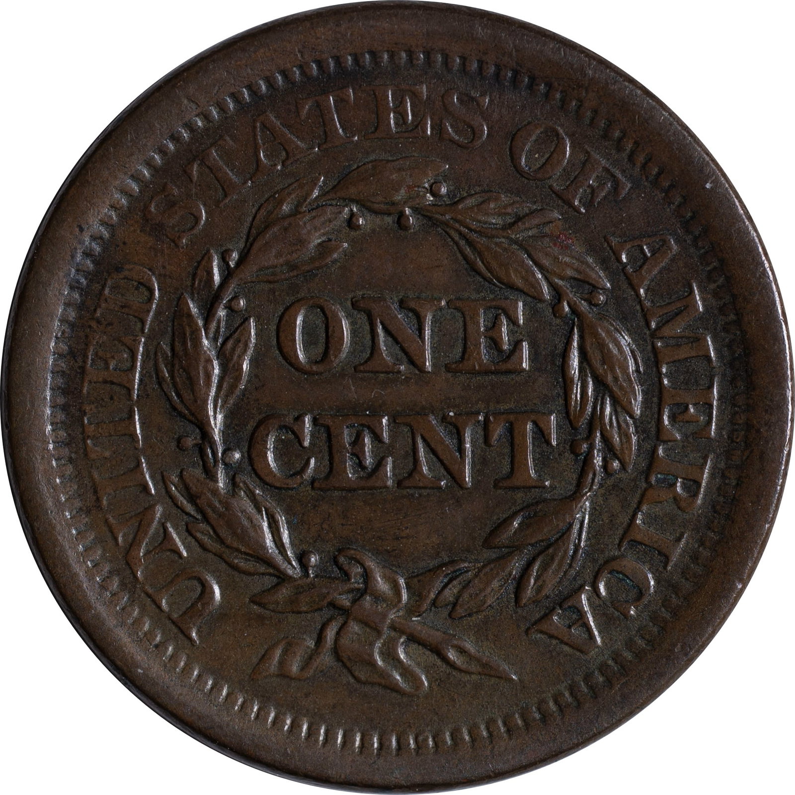AU-50 1843 Petite Head Large Cent - 2