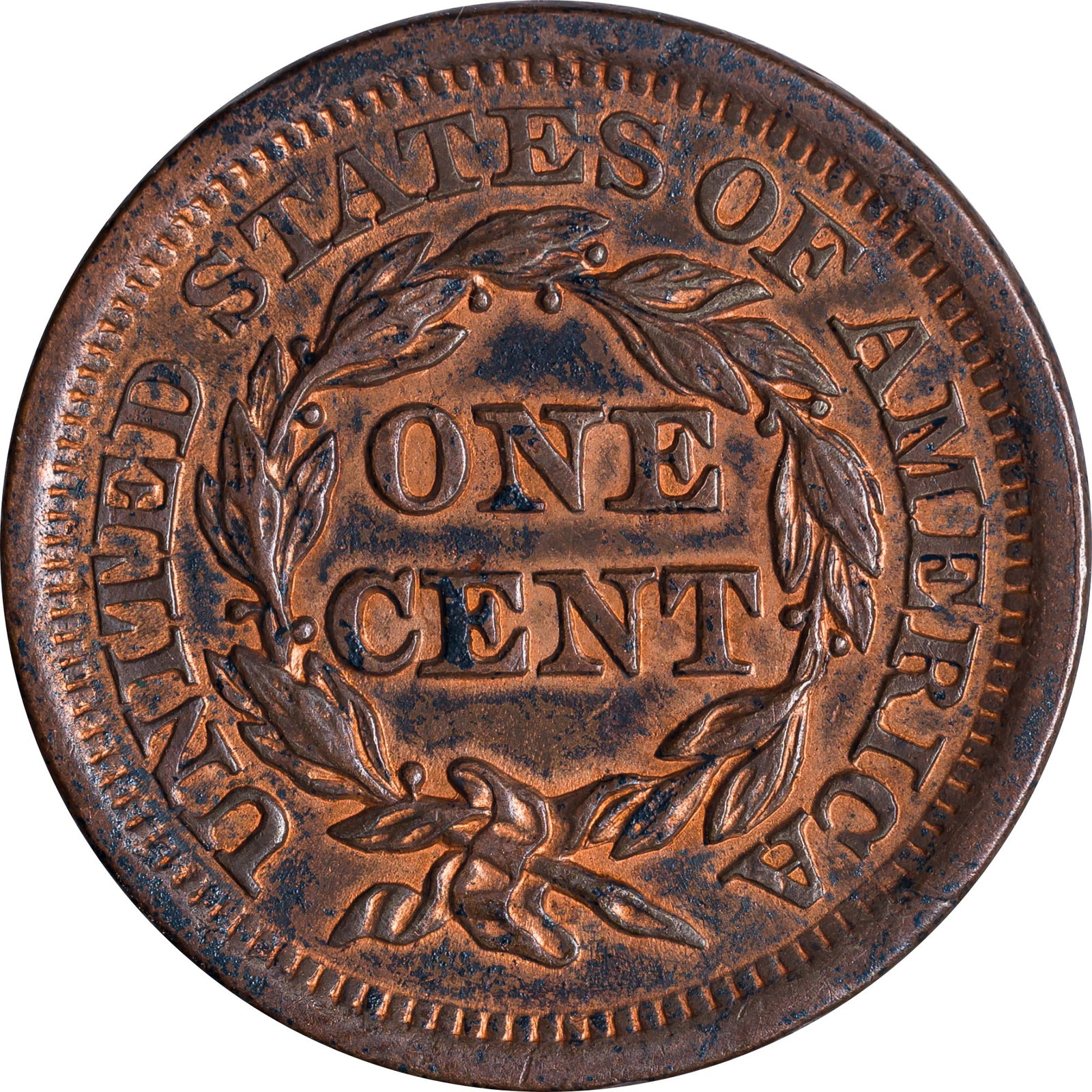 Unc Details 1855 Large Cent - 2