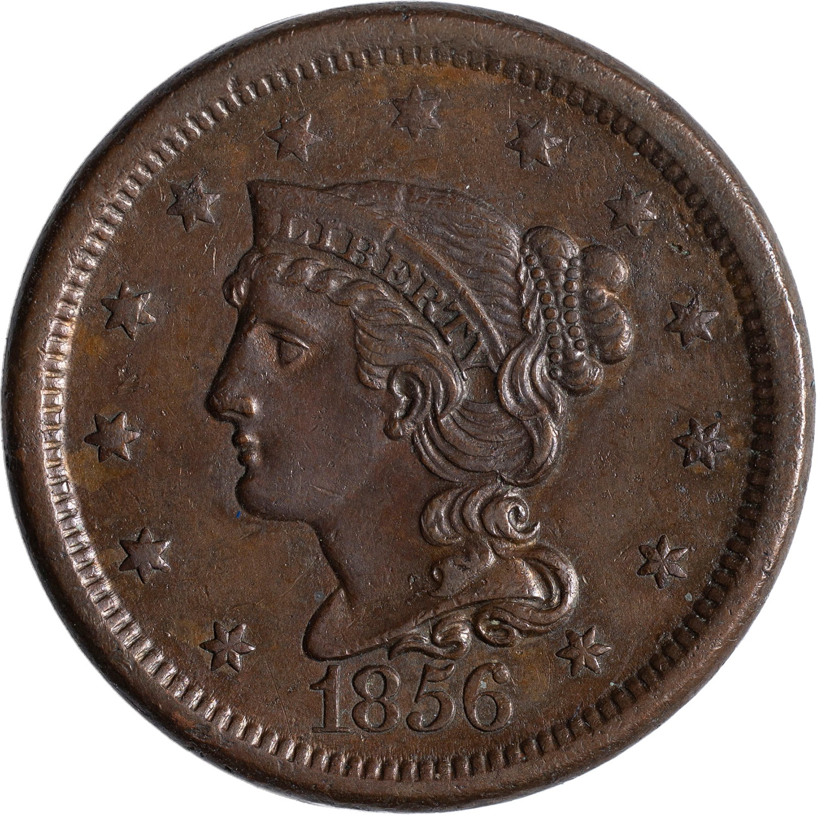 Choice AU-55 1856 Large Cent (1 of 2)