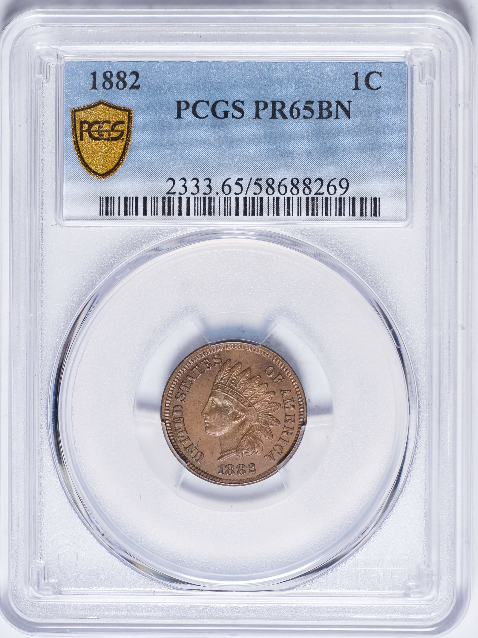 PCGS Proof-65 BN 1882 Indian Cent (1 of 2)