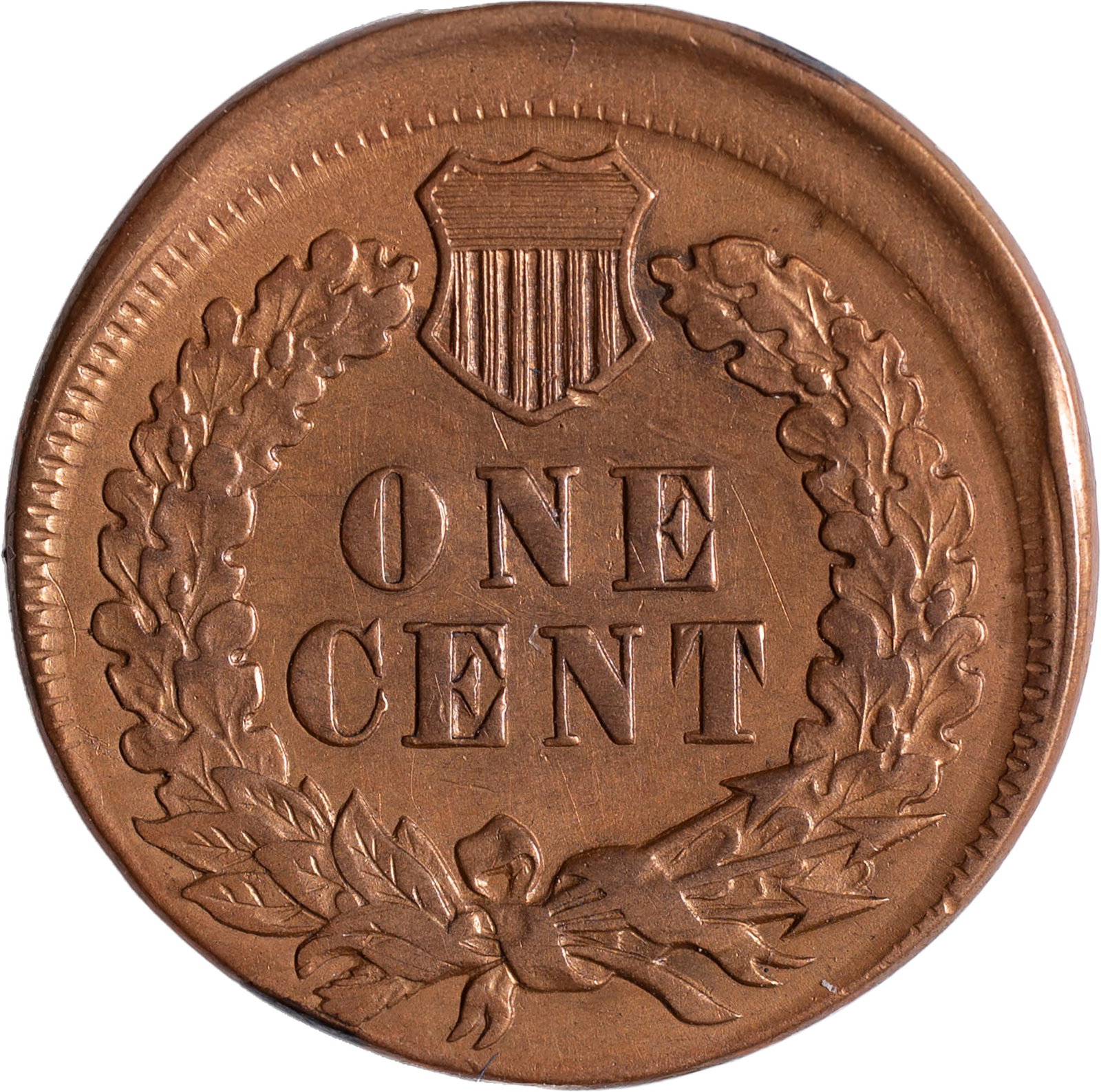 EF Details 1890 Off Center Indian Cent - 2