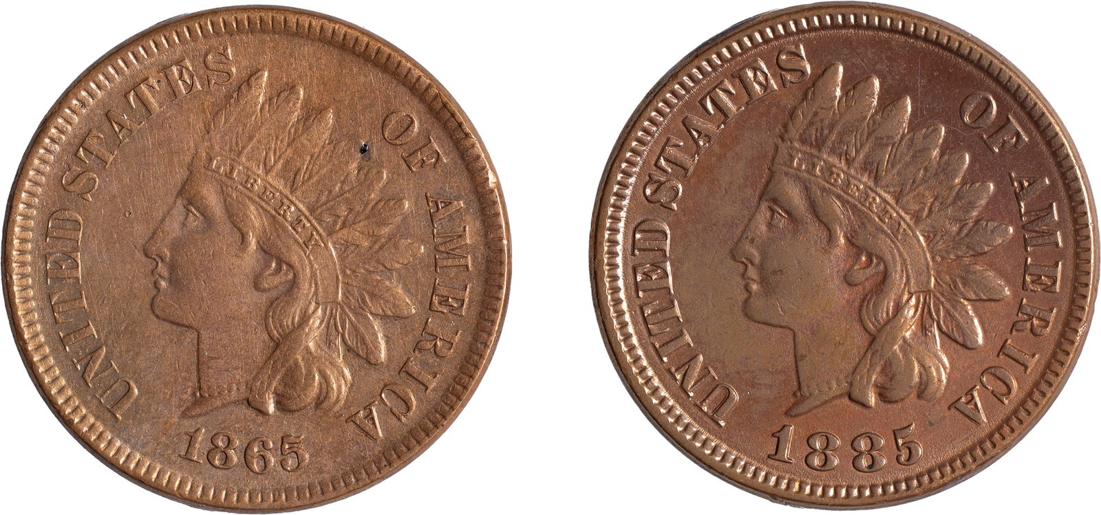 UNC Details Indian Cent Pair (1 of 2)