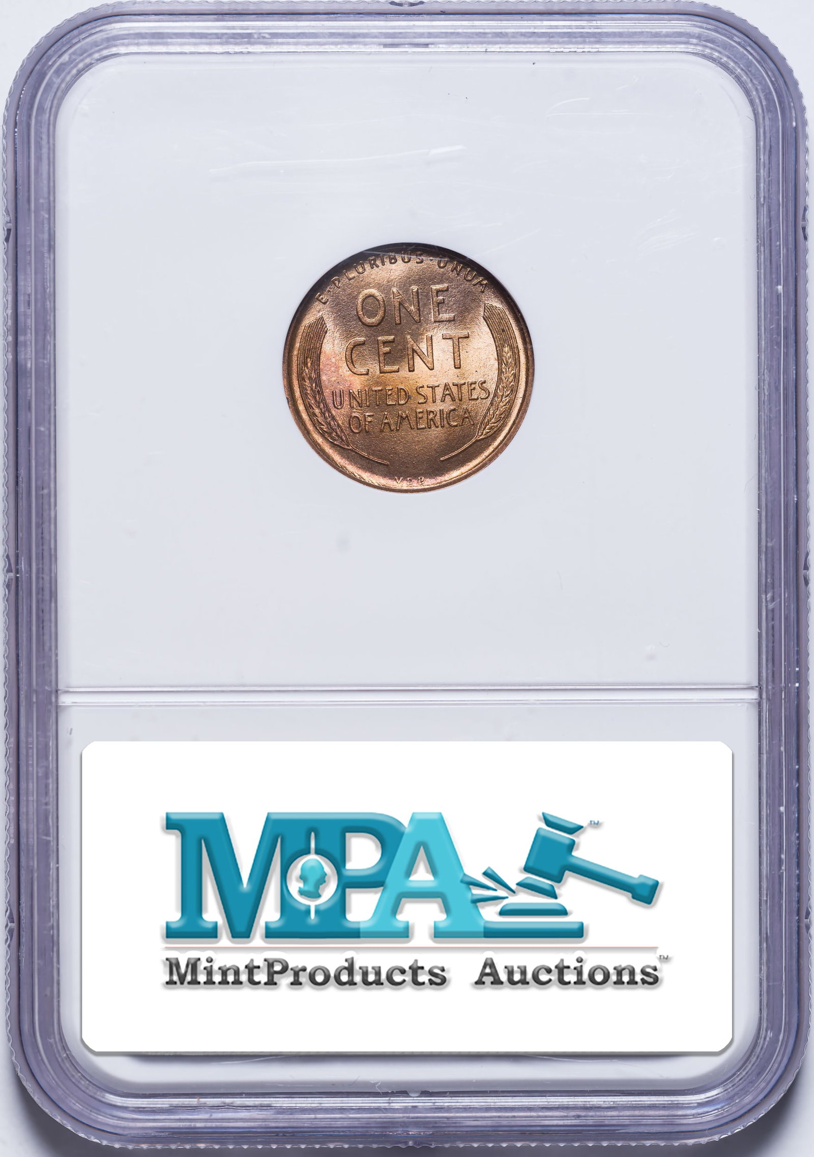 NGC MS-65 RD 1909 V.D.B. Lincoln Cent - 2