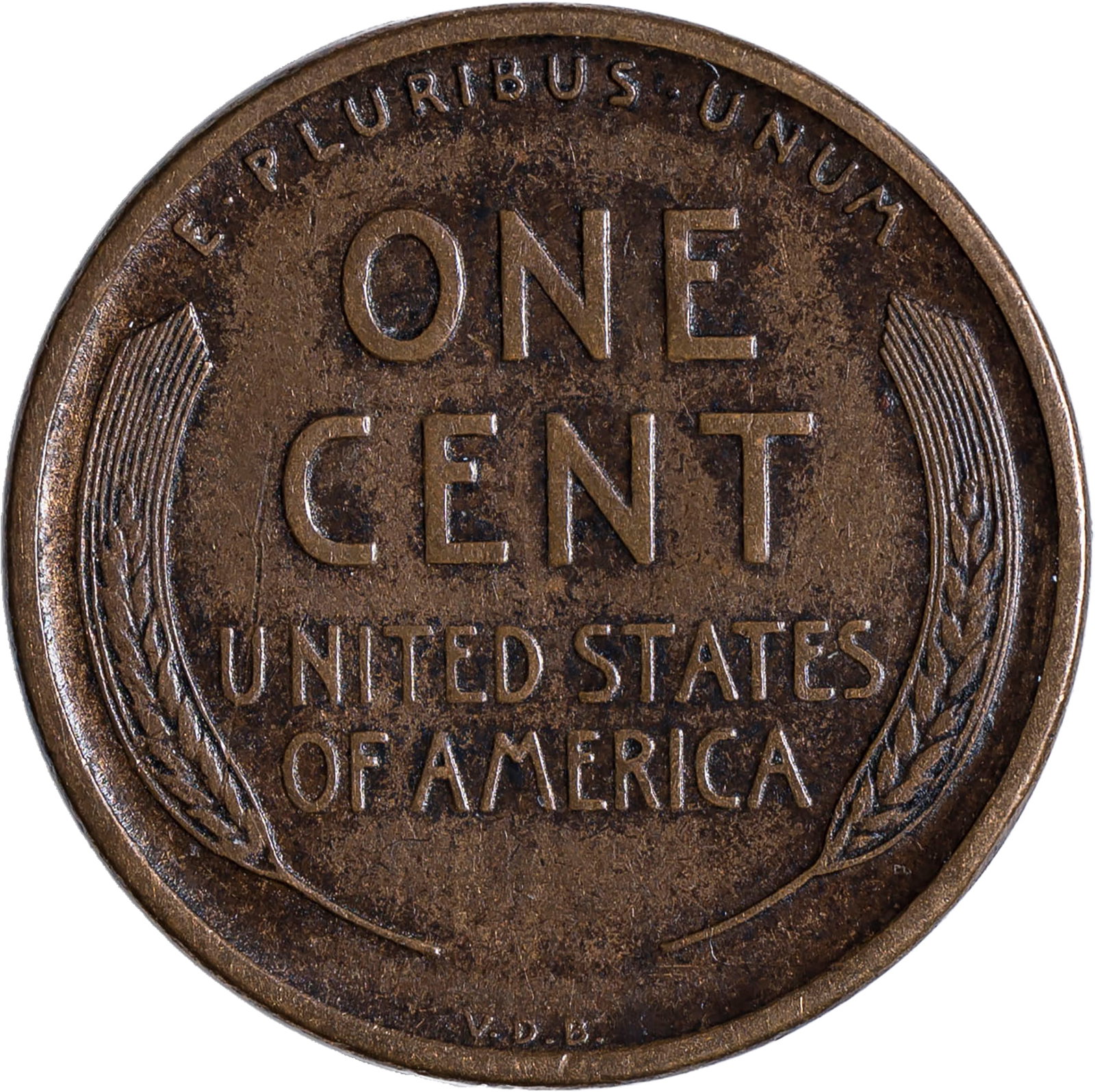 EF-40 1909-S V.D.B. Lincoln Cent - 2