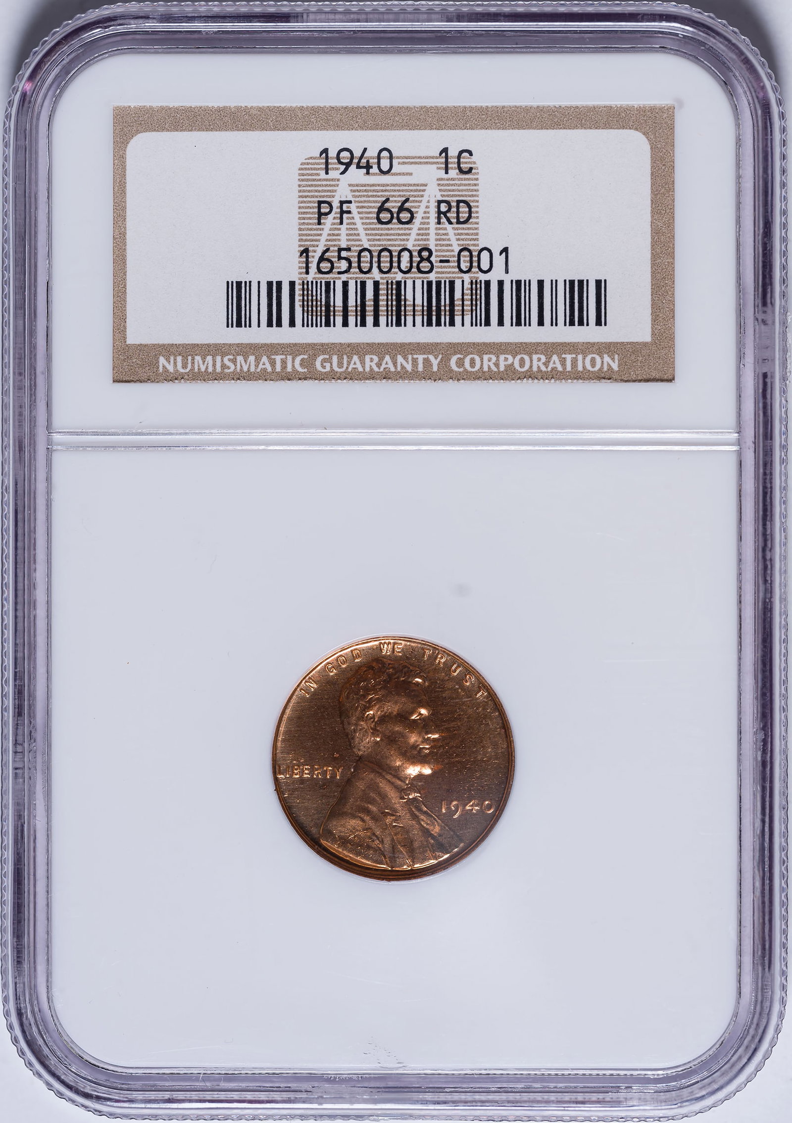 NGC Proof-66 RD 1940 Lincoln Cent (1 of 2)