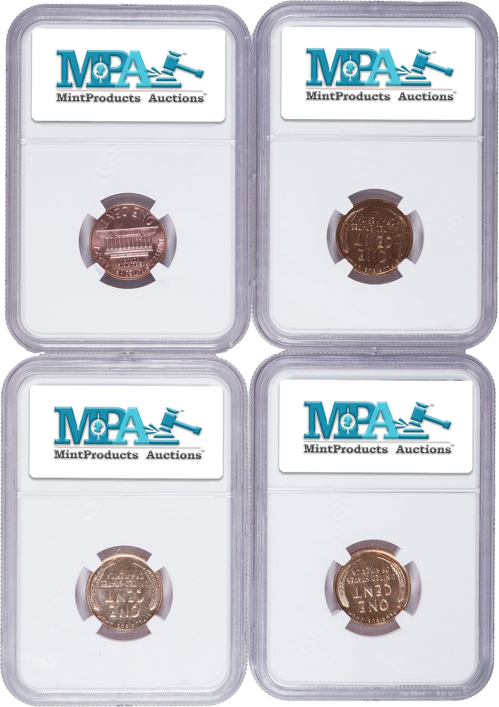 NGC-Certified Gem Proof Lincoln Cent Foursome - 2