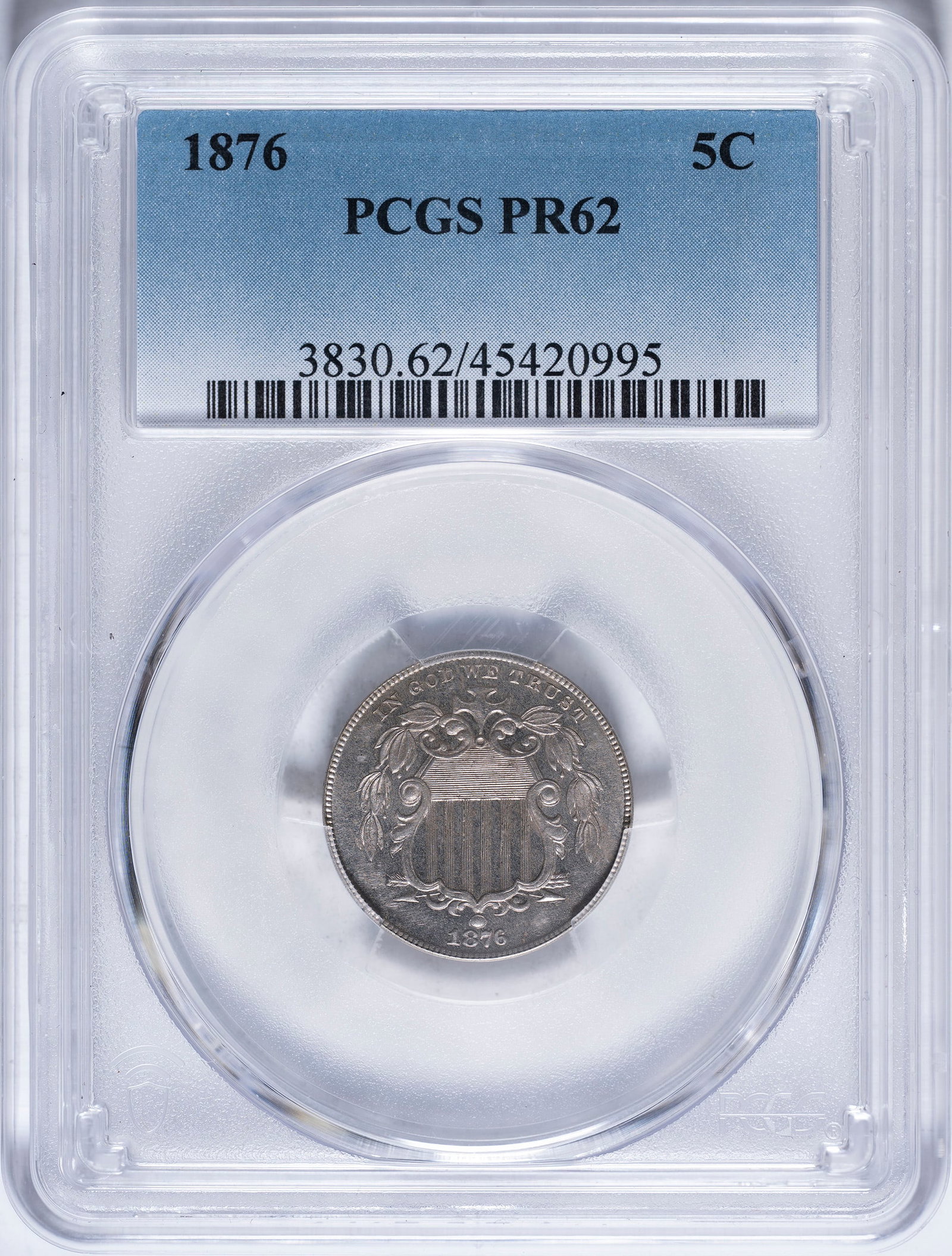 PCGS Proof-62 1876 Shield Nickel (1 of 2)
