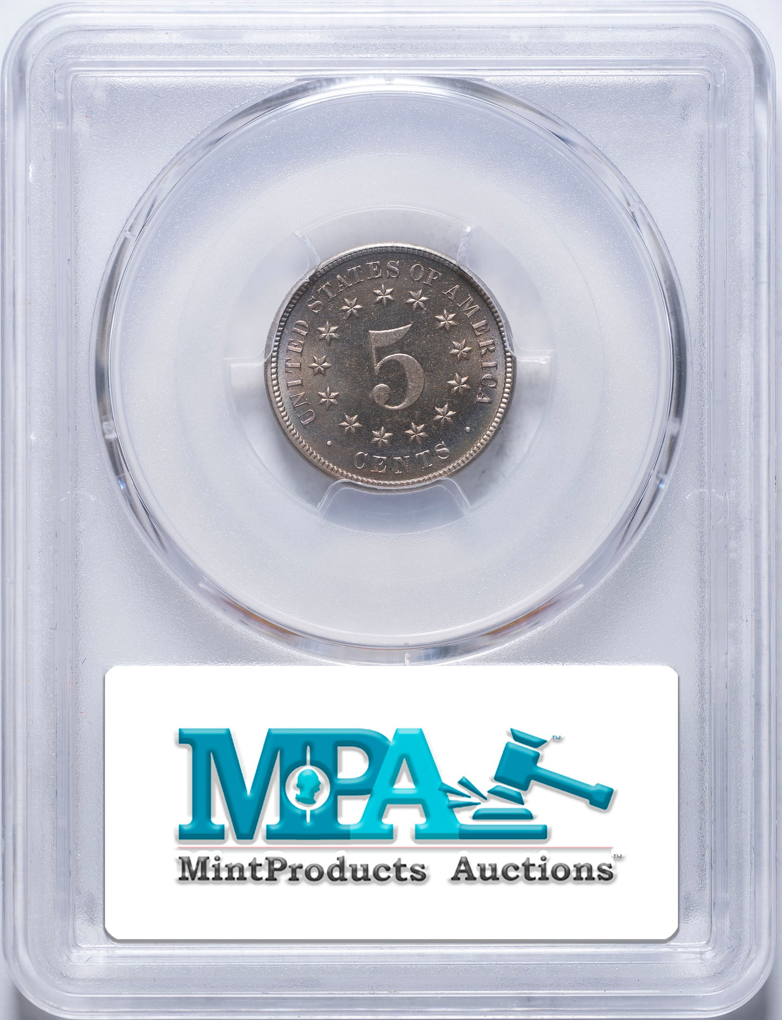 PCGS Proof-66 CAC 1878 Shield Nickel - 2