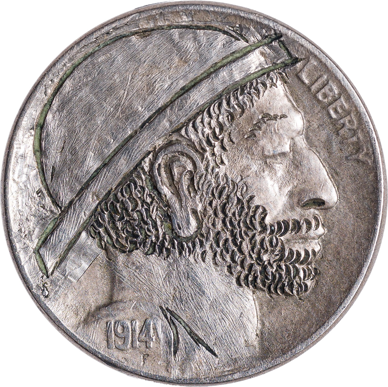 Hobo Nickel. EF 1914 Buffalo Nickel (1 of 2)